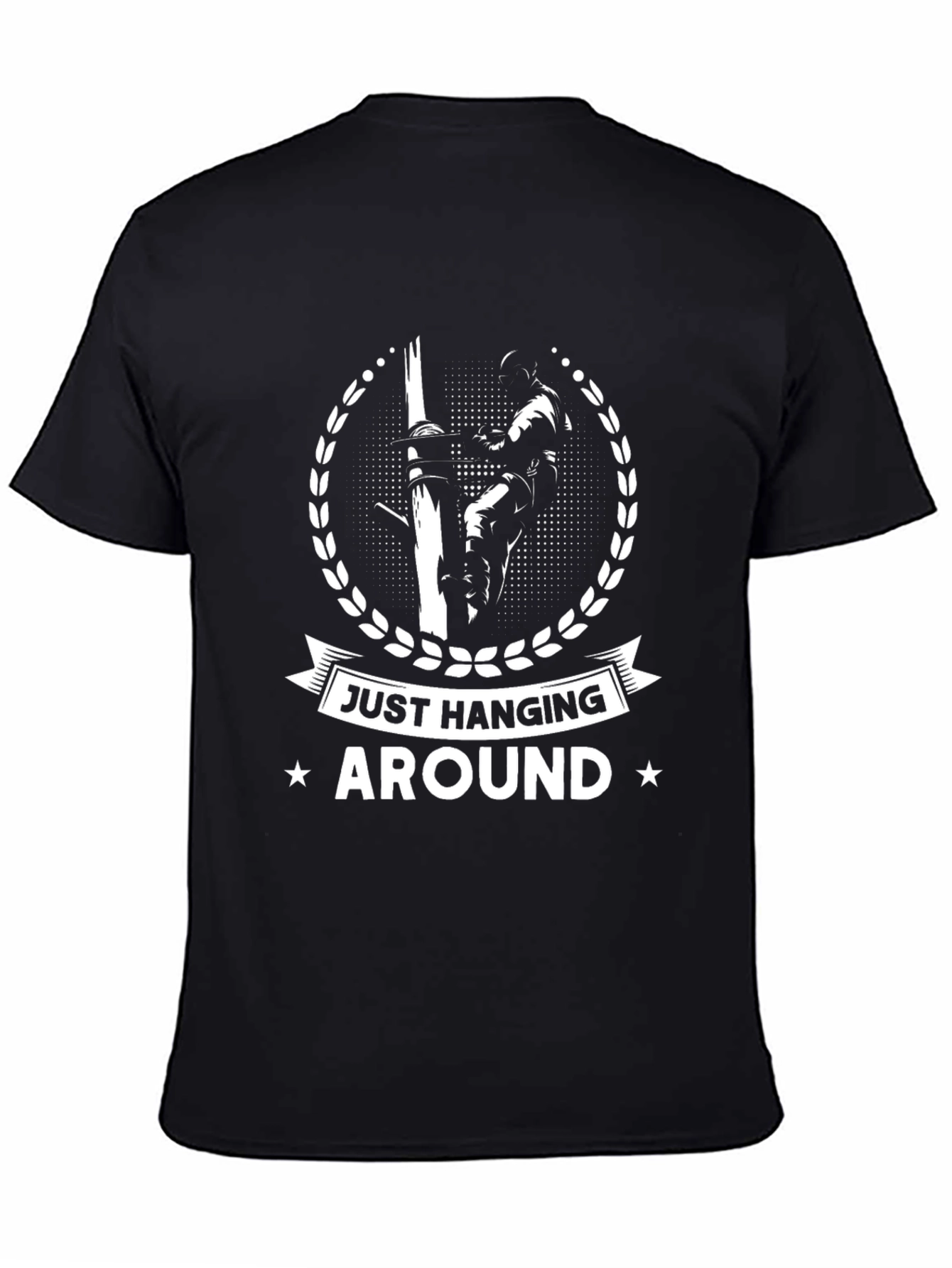 Just Hanging Around Lineman T-Shirt - Black