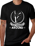 Just Hanging Around Lineman T-Shirt - Black