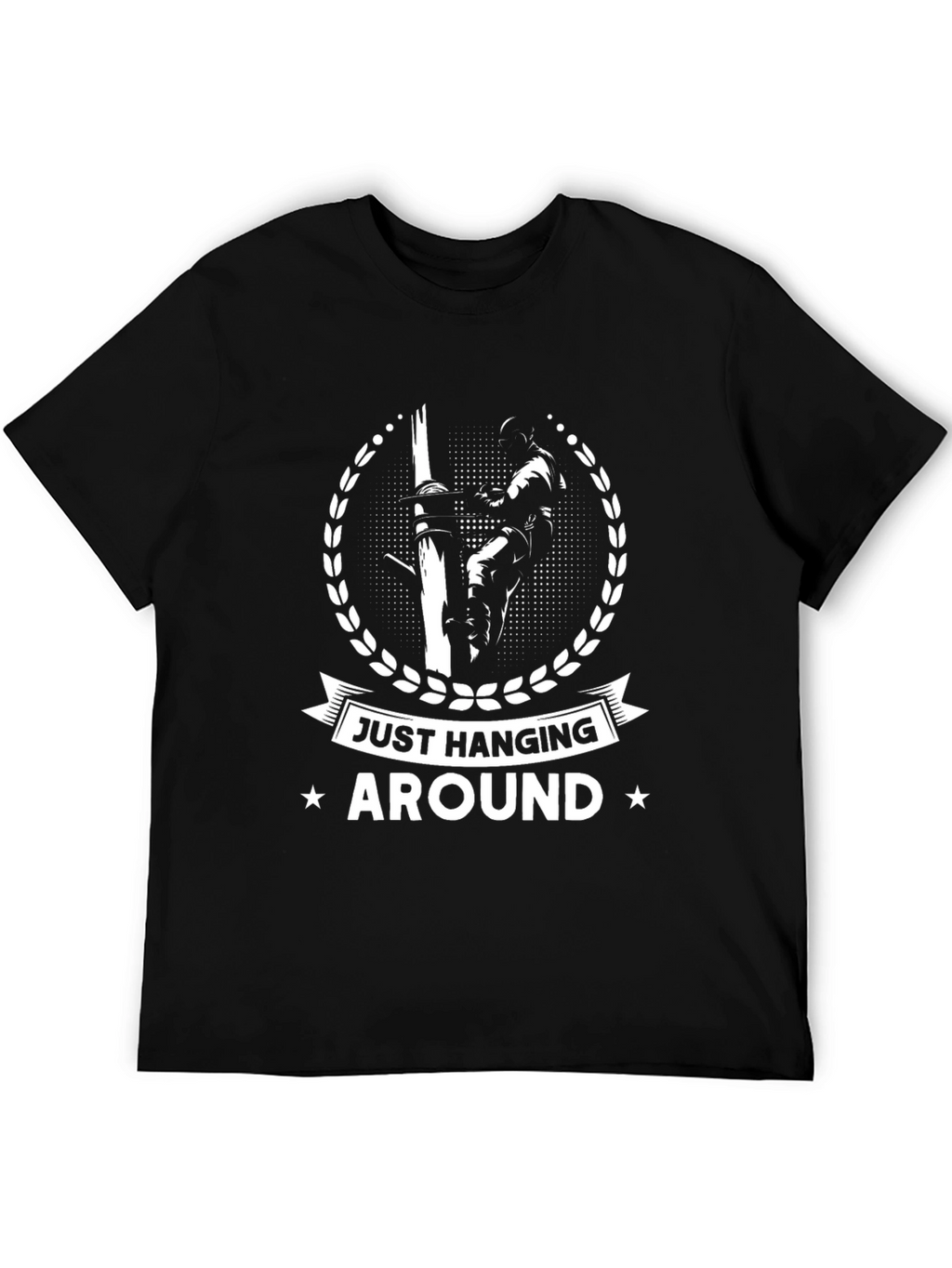 Just Hanging Around Lineman T-Shirt - Black