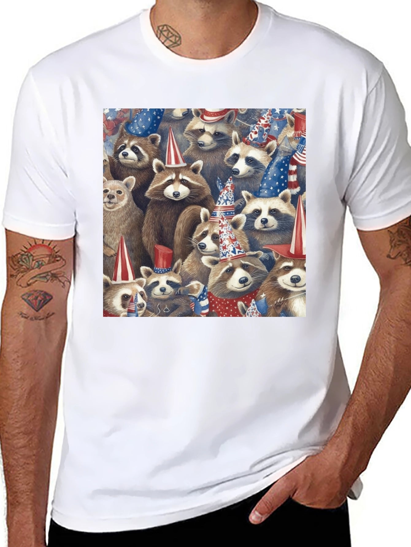 Patriotic Raccoon T-Shirt