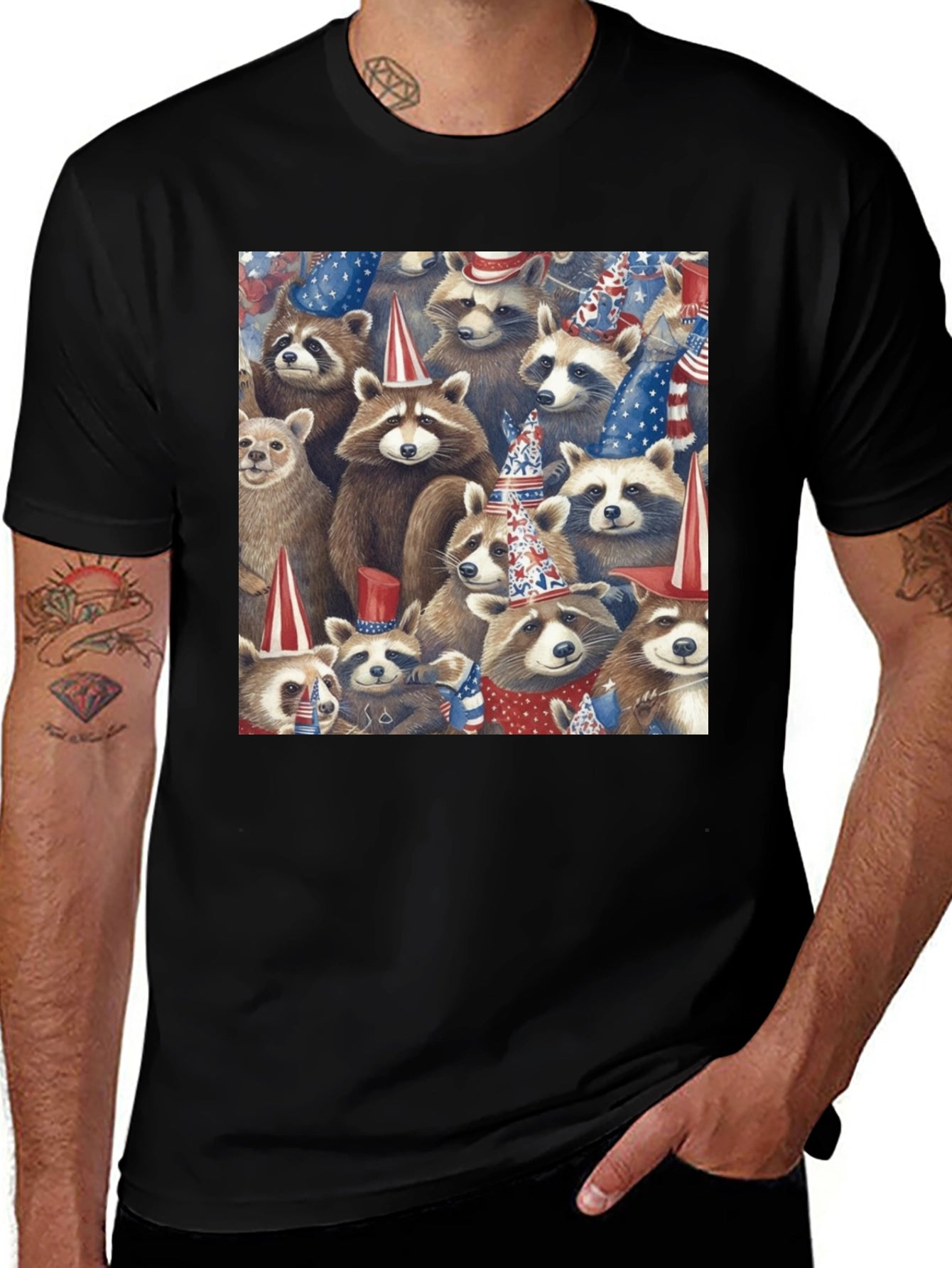 Patriotic Raccoon T-Shirt
