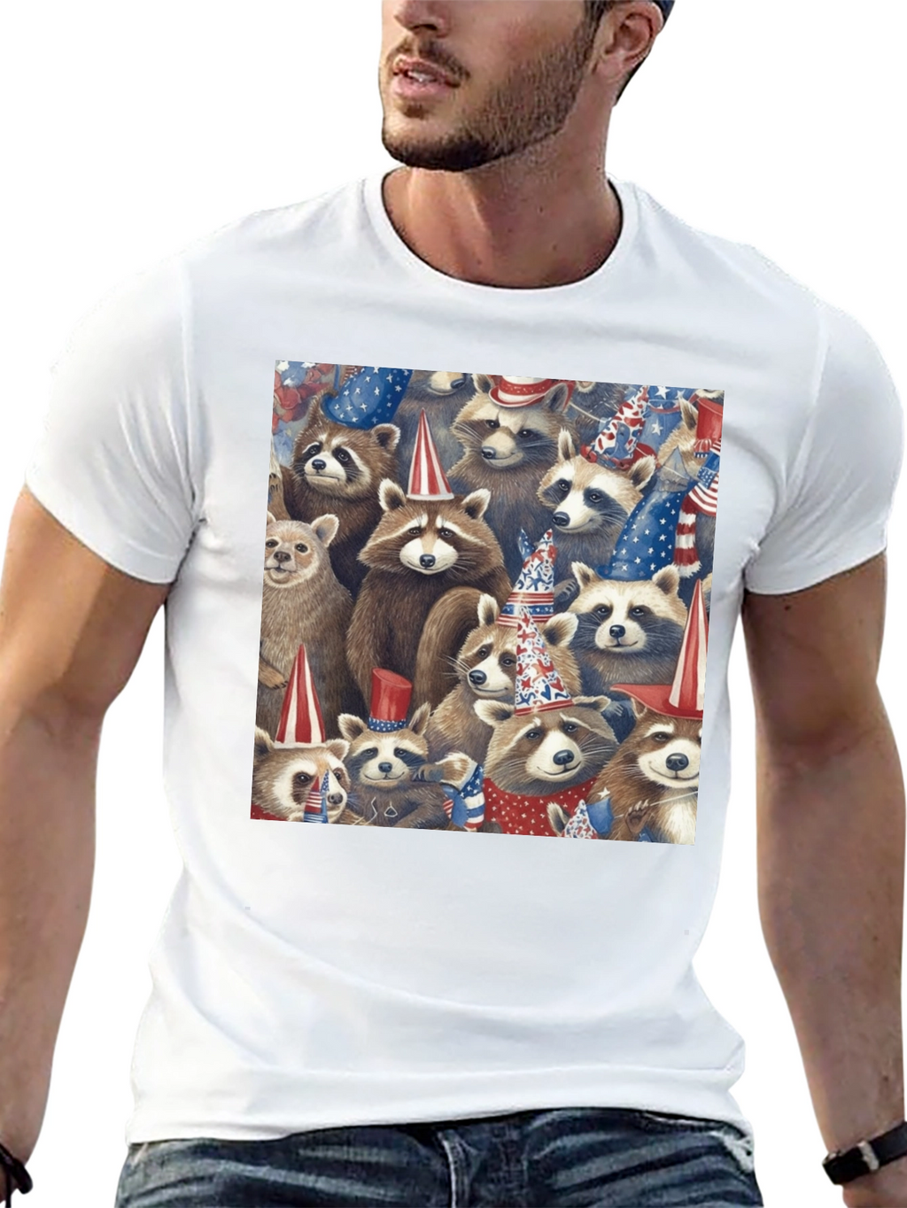 Patriotic Raccoon T-Shirt