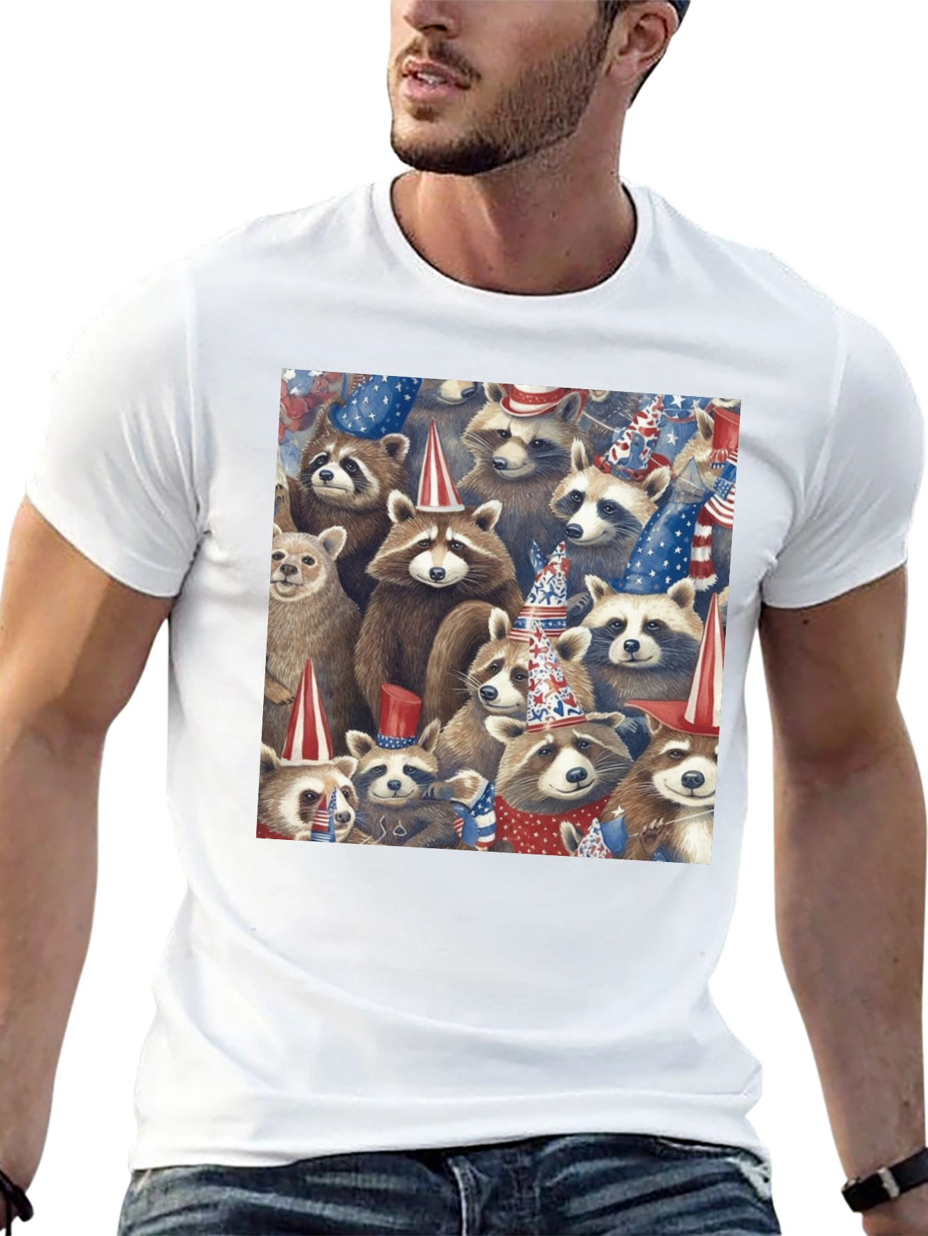 Patriotic Raccoon T-Shirt