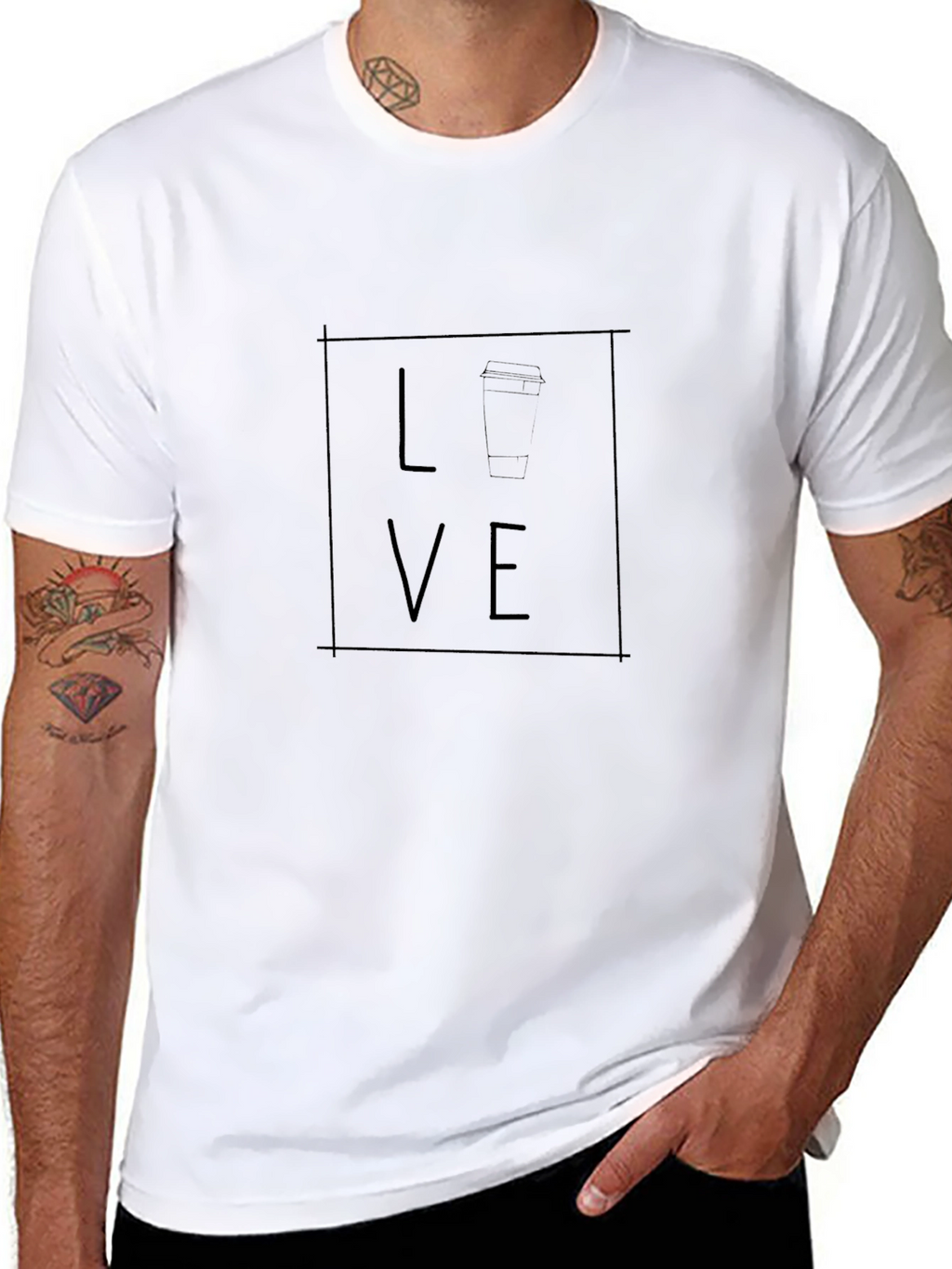 Love Coffee Black Tee Shirt