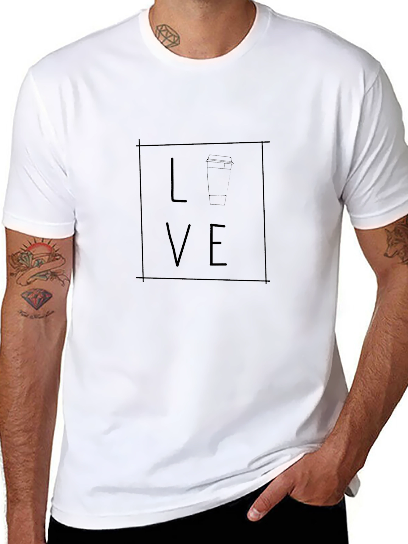 Love Coffee Black Tee Shirt