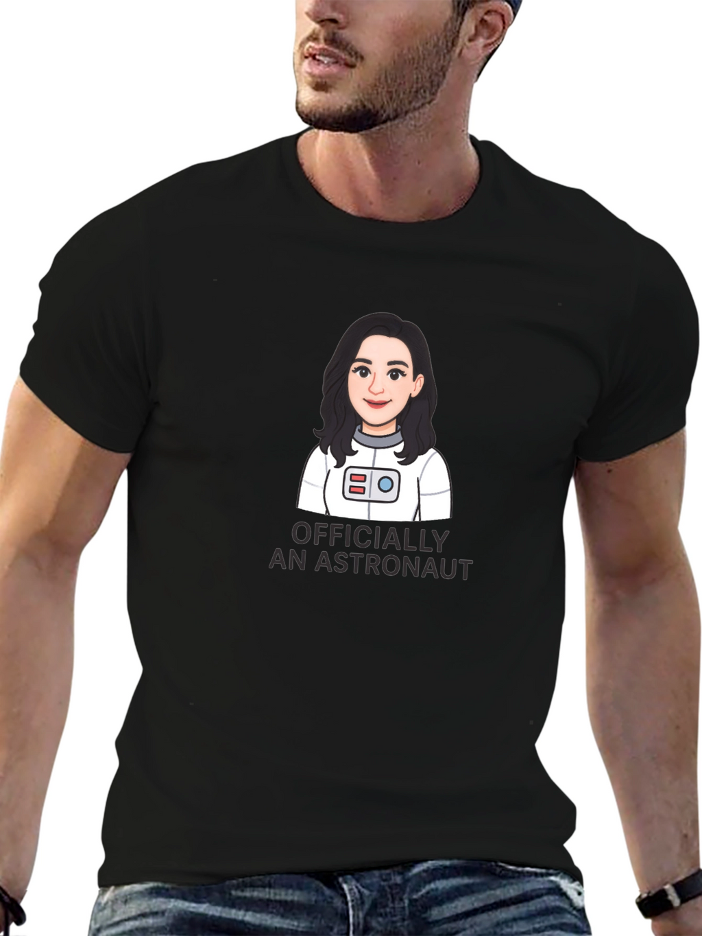 Officially An Astronaut Cartoon Graphic Tee