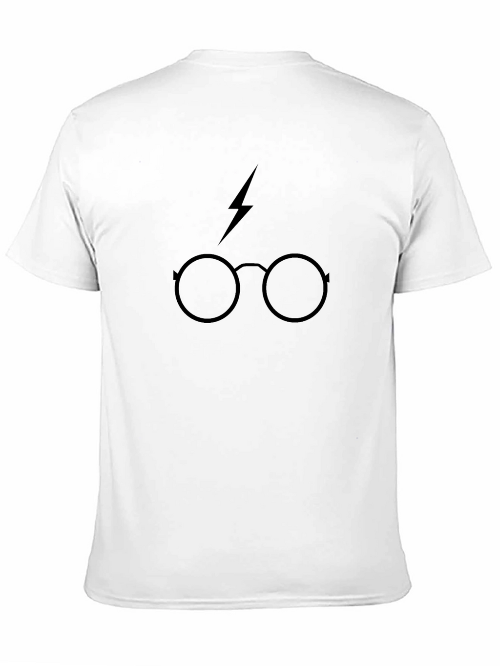 Harry Potter Glasses Lightning Bolt Black Graphic T-Shirt