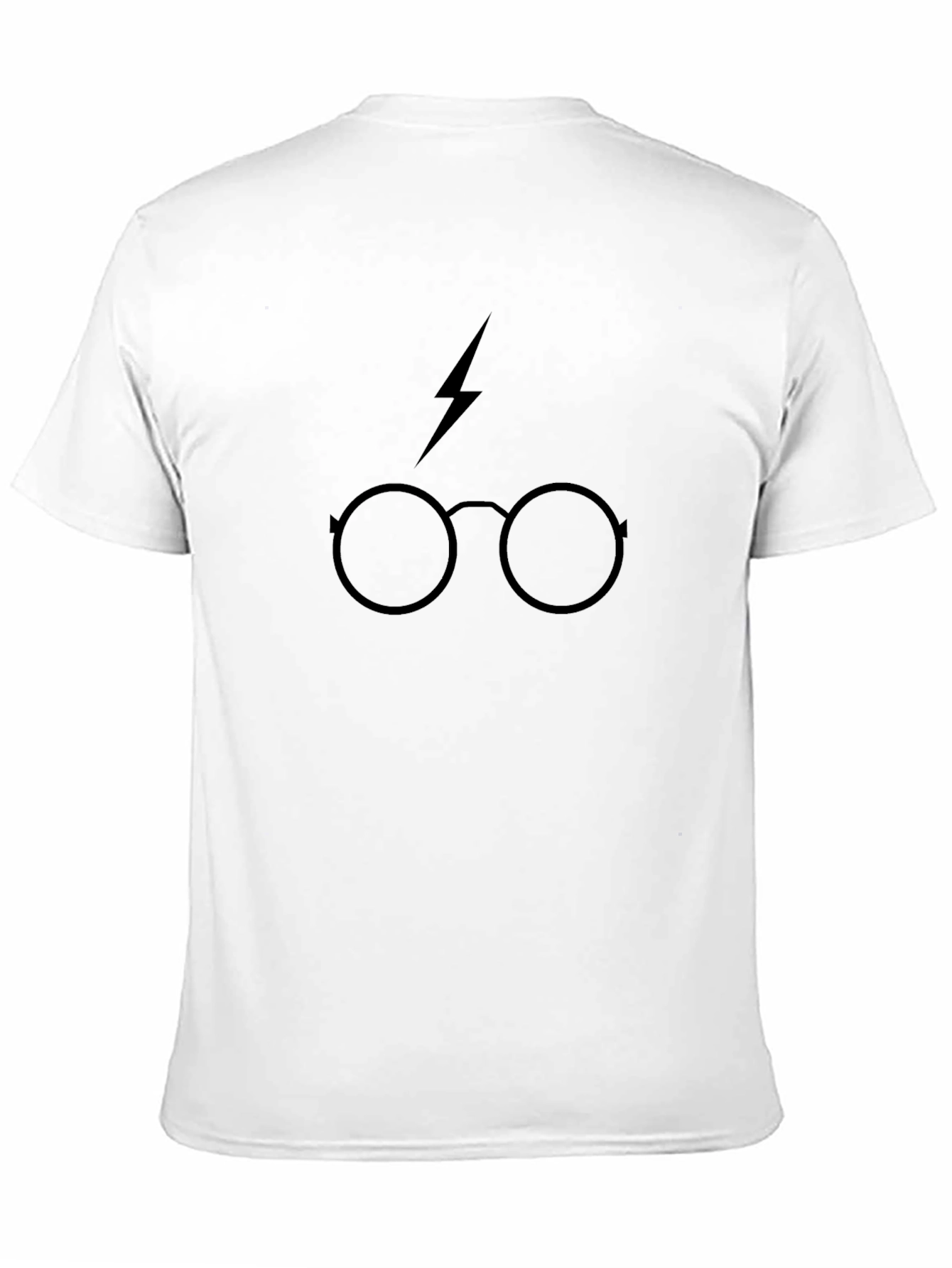 Harry Potter Glasses Lightning Bolt Black Graphic T-Shirt