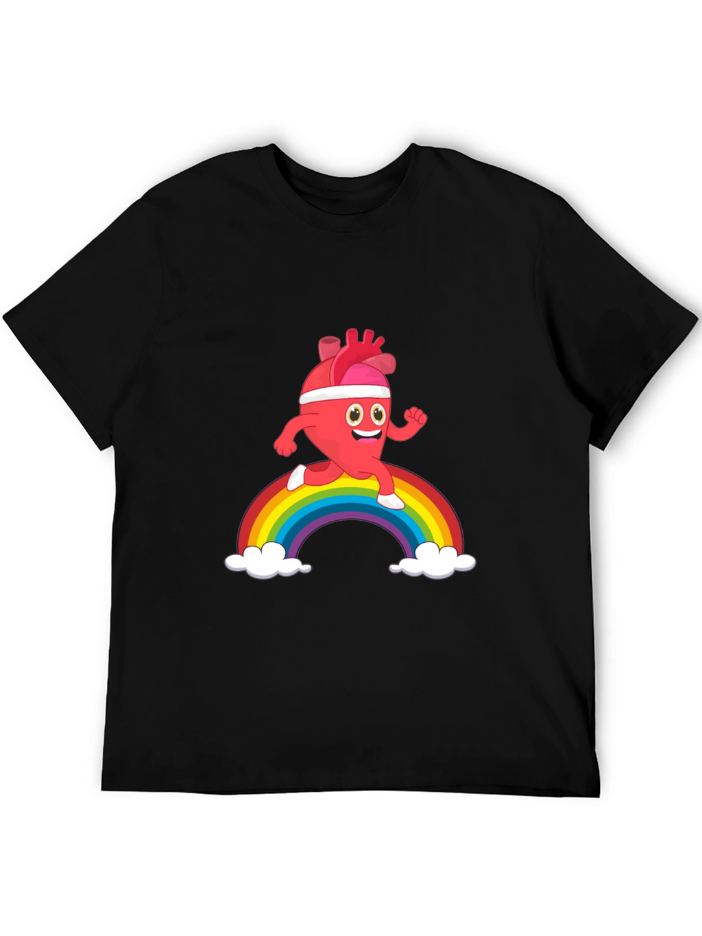 Running Heart Rainbow Graphic Tee