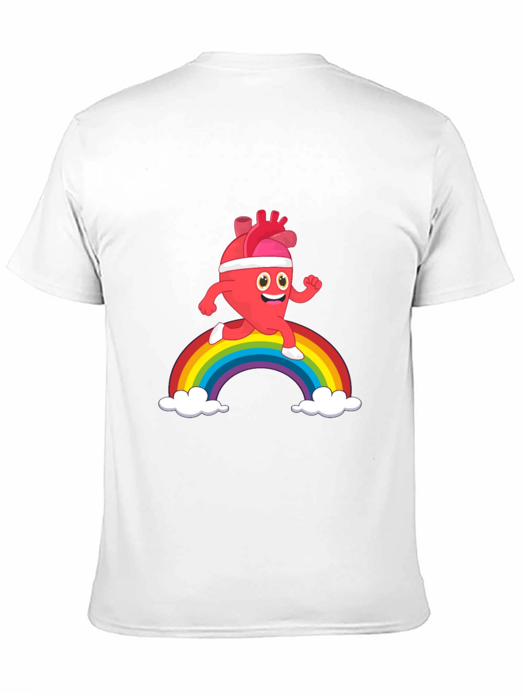Running Heart Rainbow Graphic Tee