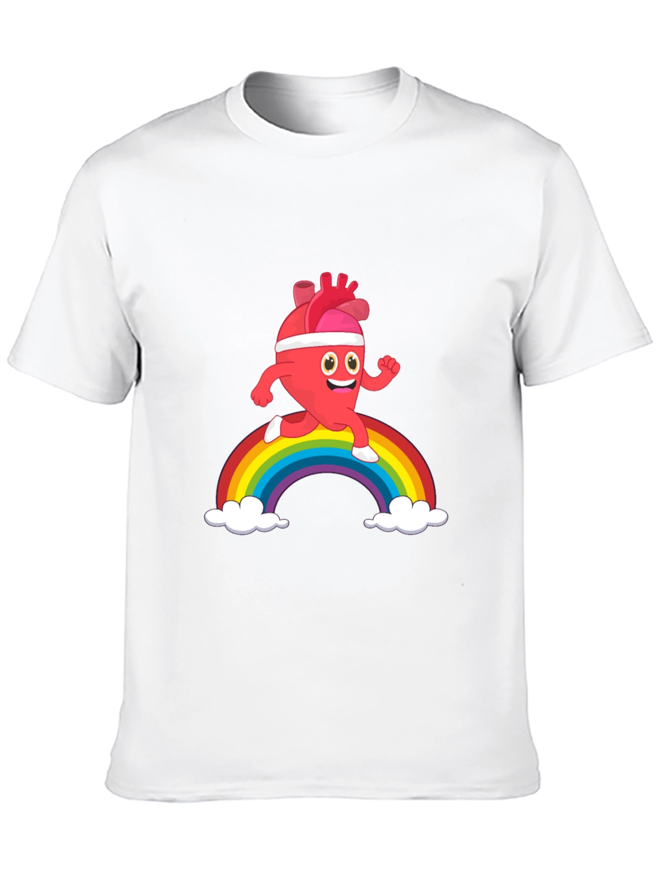 Running Heart Rainbow Graphic Tee
