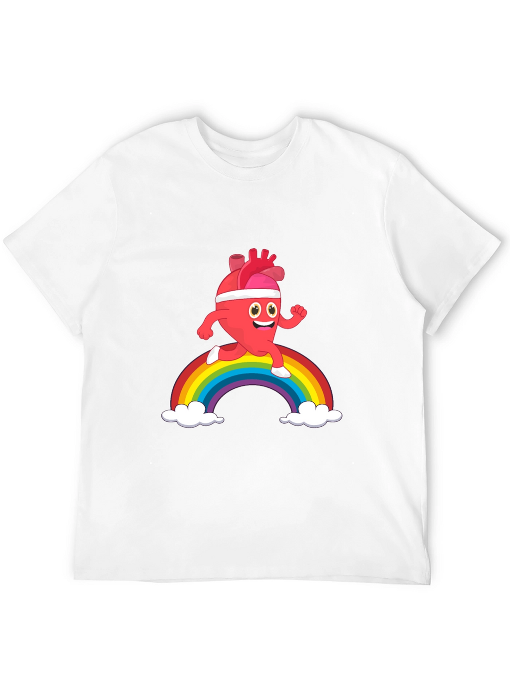 Running Heart Rainbow Graphic Tee