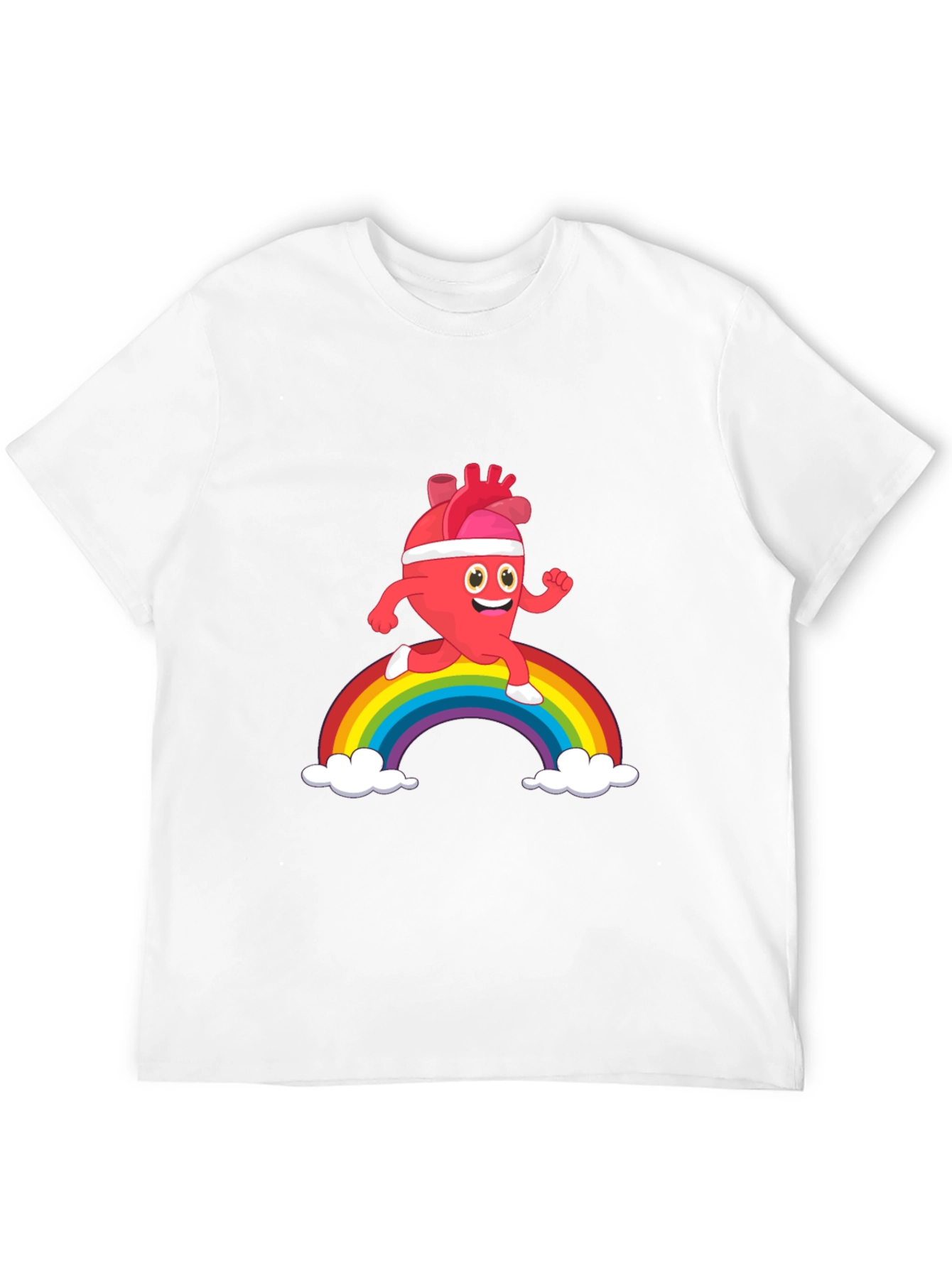 Running Heart Rainbow Graphic Tee
