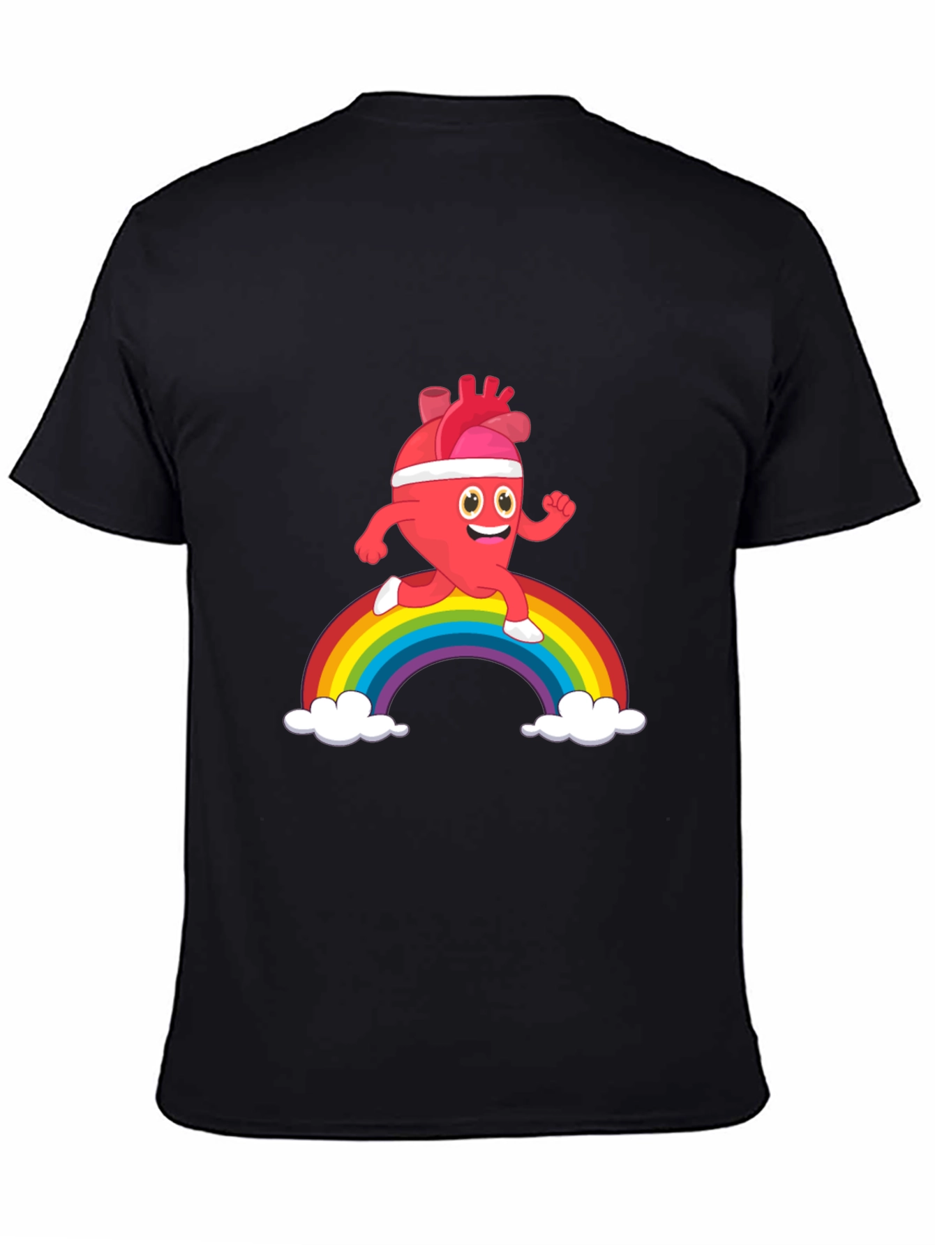 Running Heart Rainbow Graphic Tee