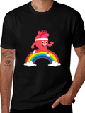 Running Heart Rainbow Graphic Tee