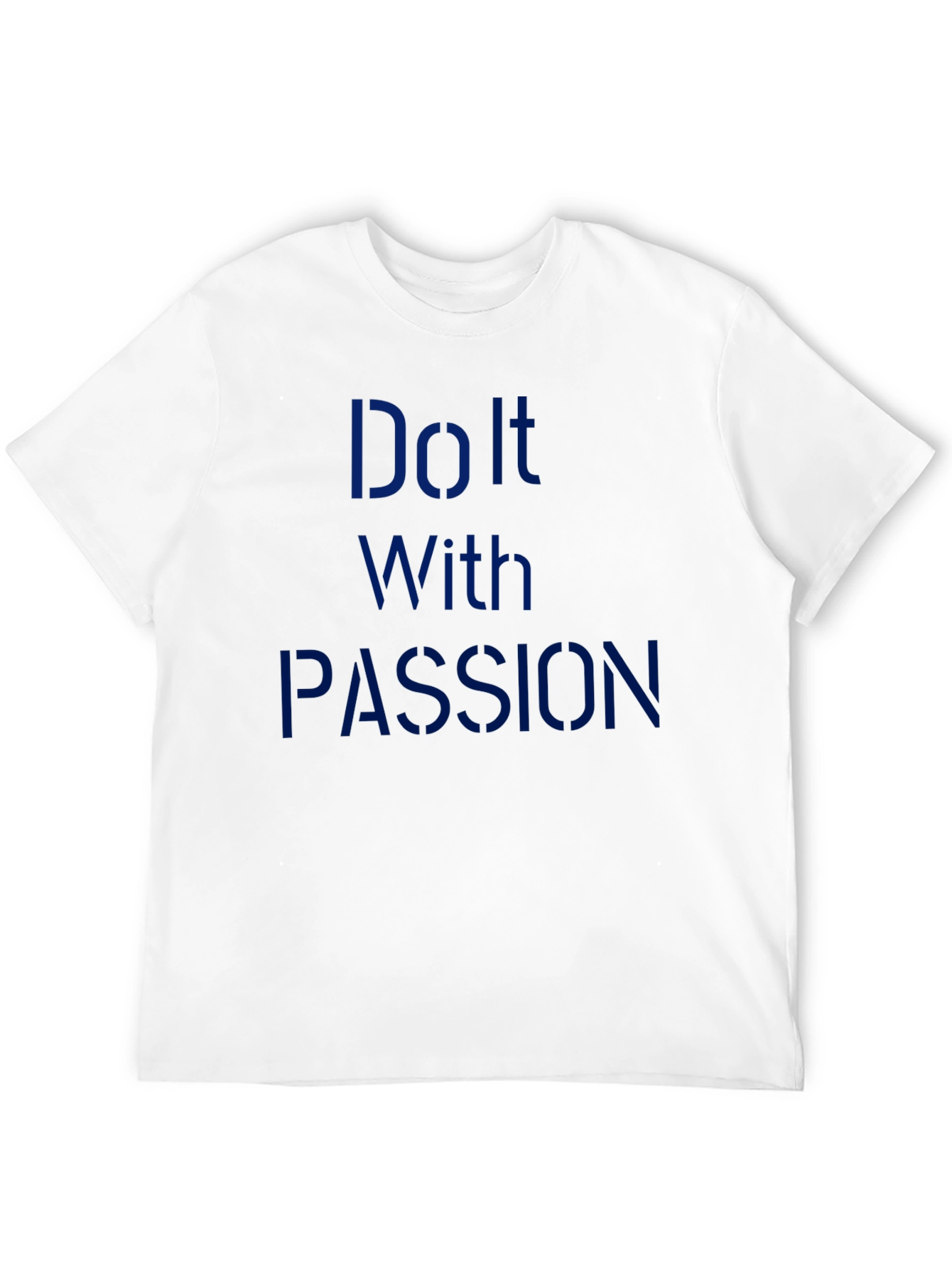 Motivational Do It With Passion Black T-Shirt