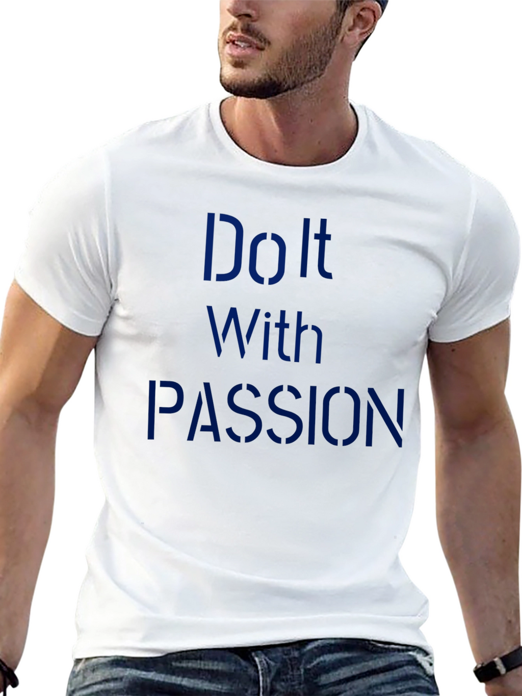 Motivational Do It With Passion Black T-Shirt