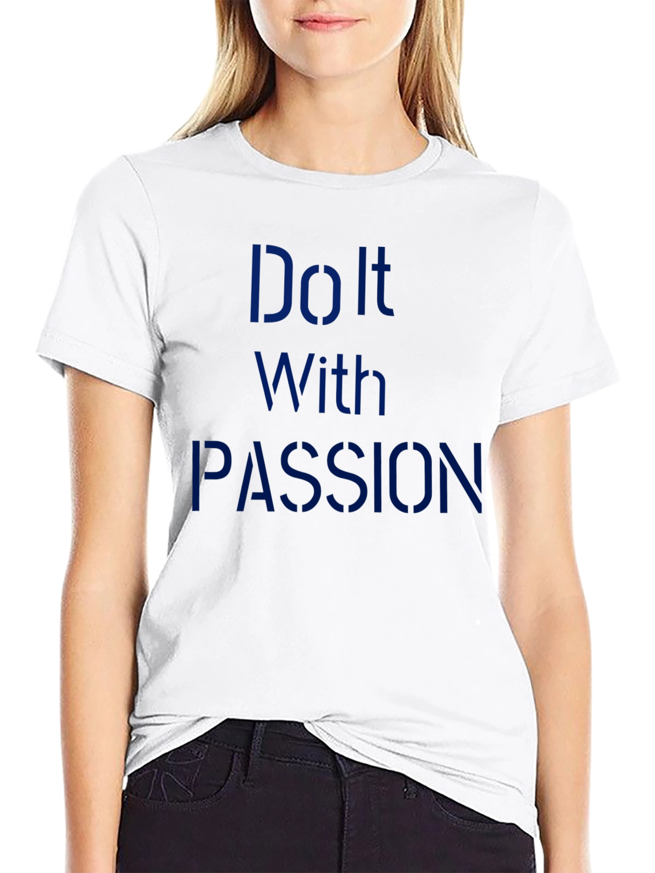 Motivational Do It With Passion Black T-Shirt