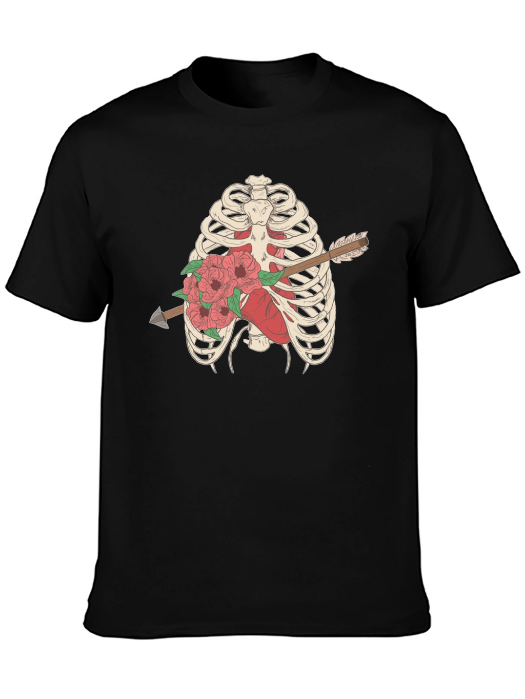Anatomical Heart & Rib Cage Graphic Tee