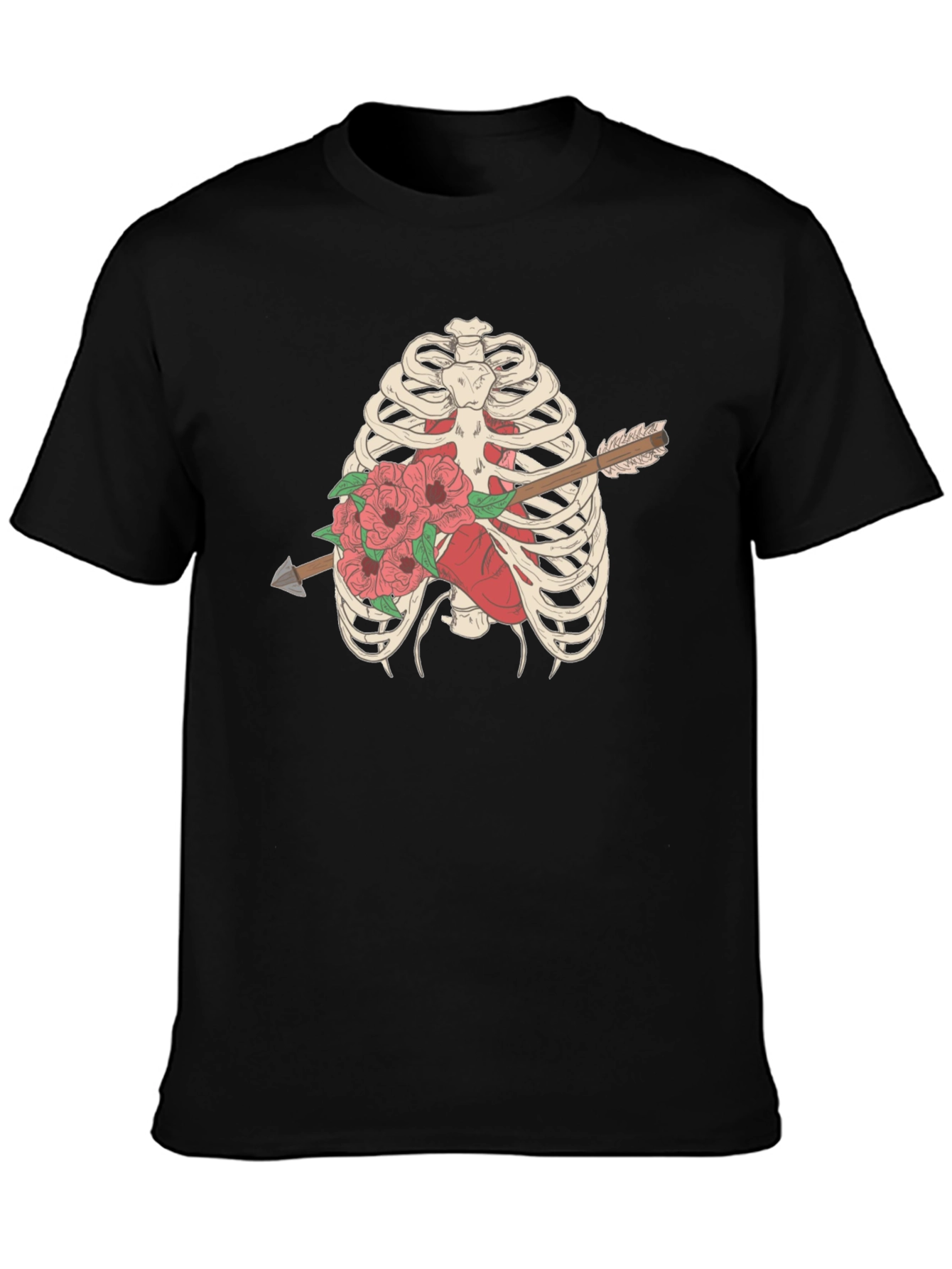 Anatomical Heart & Rib Cage Graphic Tee