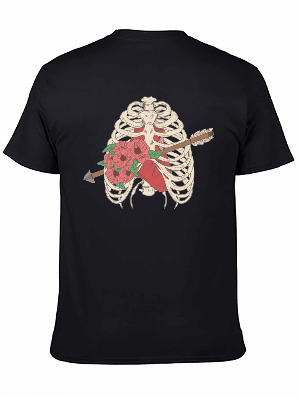 Anatomical Heart & Rib Cage Graphic Tee