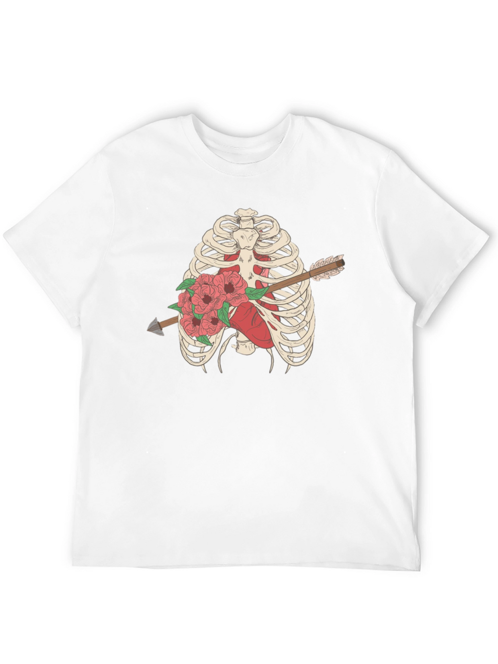 Anatomical Heart & Rib Cage Graphic Tee