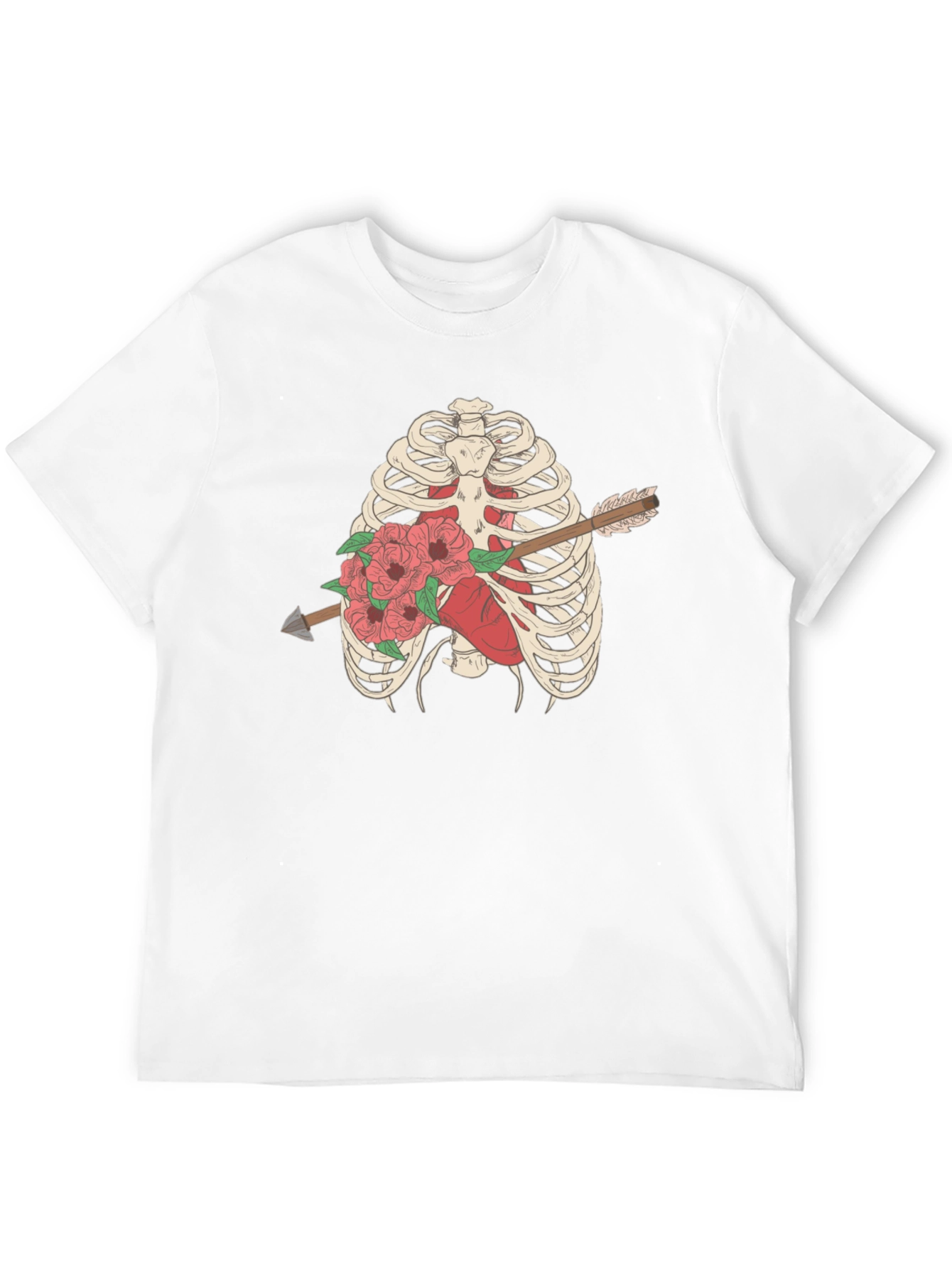 Anatomical Heart & Rib Cage Graphic Tee