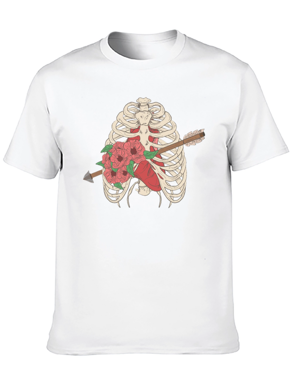 Anatomical Heart & Rib Cage Graphic Tee