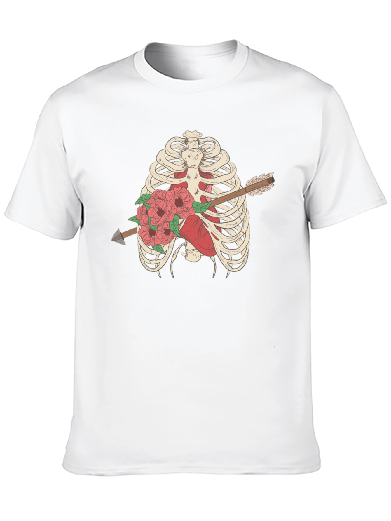 Anatomical Heart & Rib Cage Graphic Tee