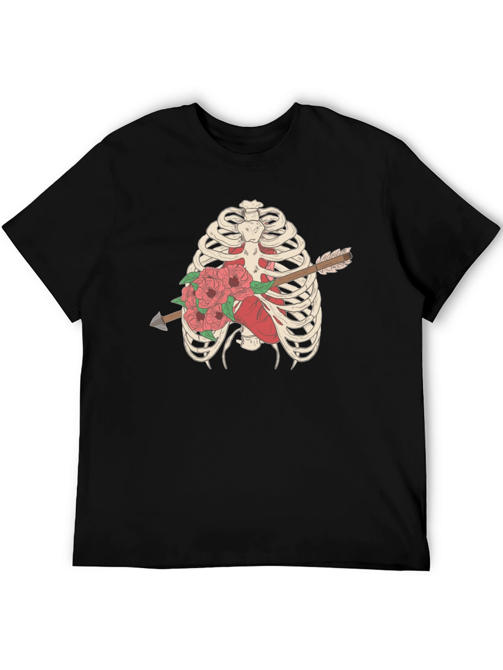 Anatomical Heart & Rib Cage Graphic Tee