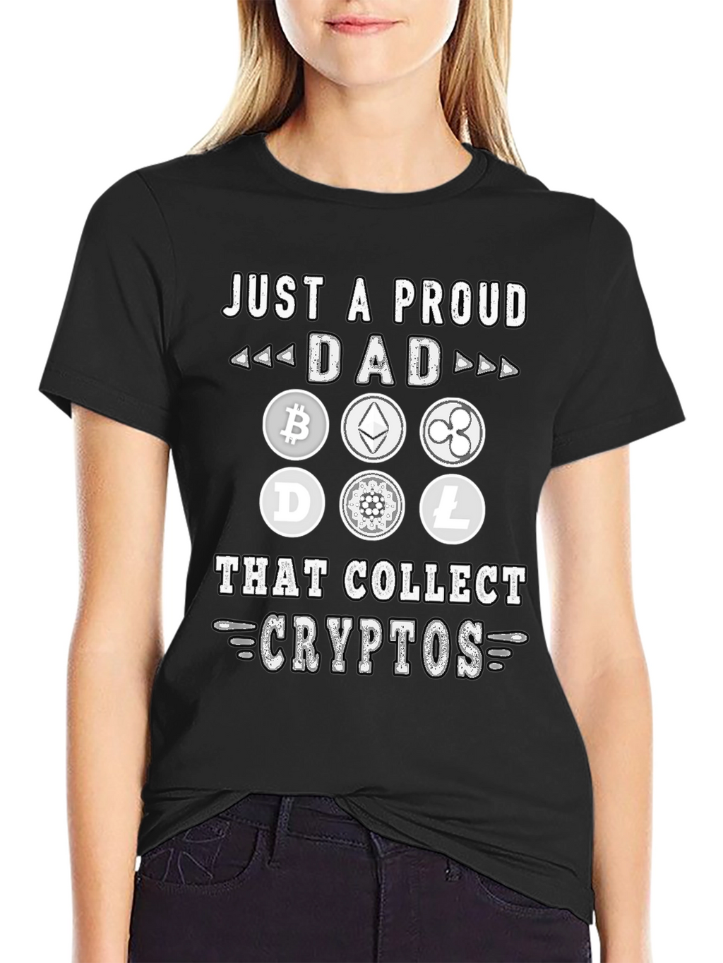 Proud Dad Crypto Collector Graphic T-Shirt