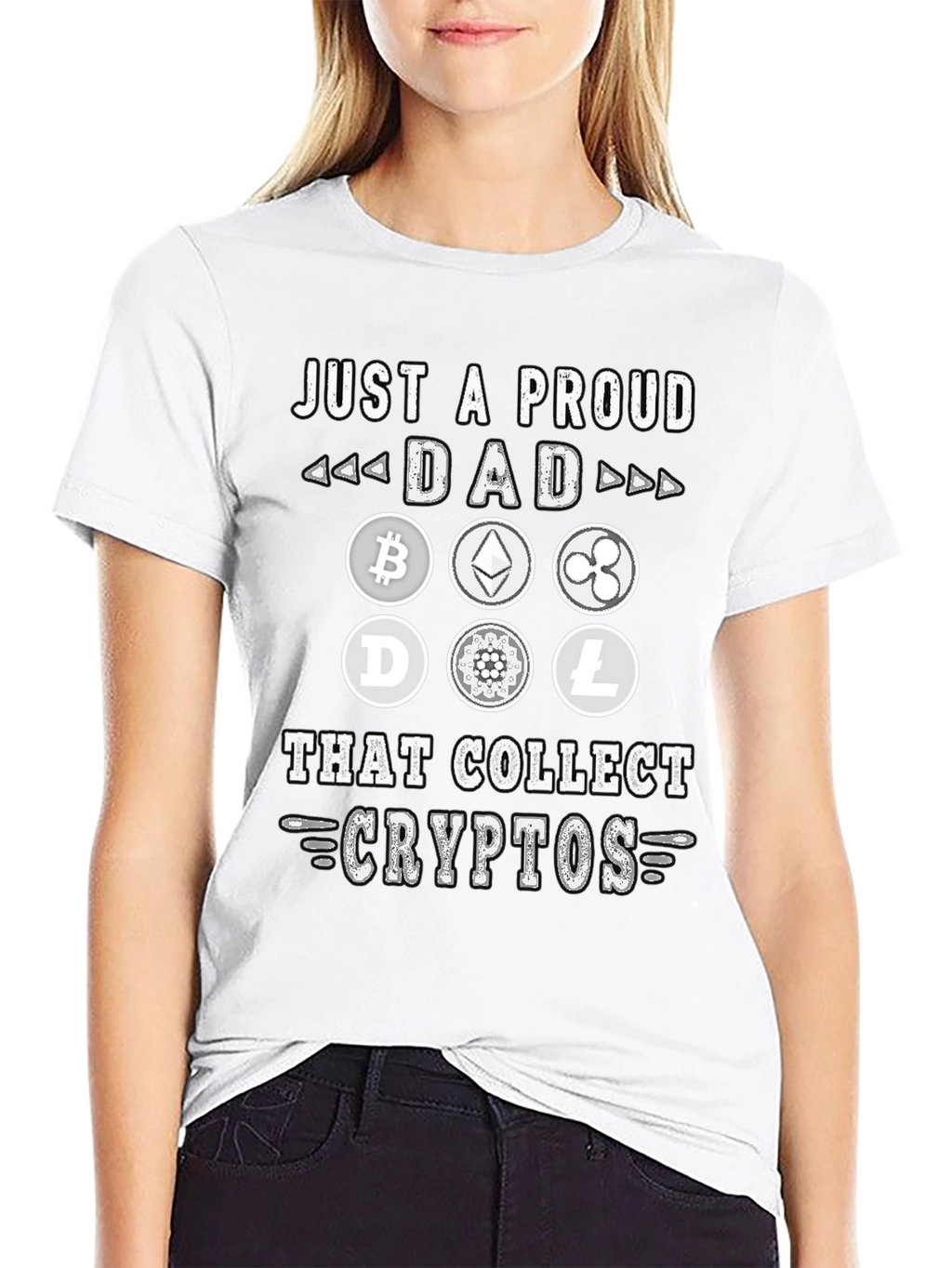 Proud Dad Crypto Collector Graphic T-Shirt