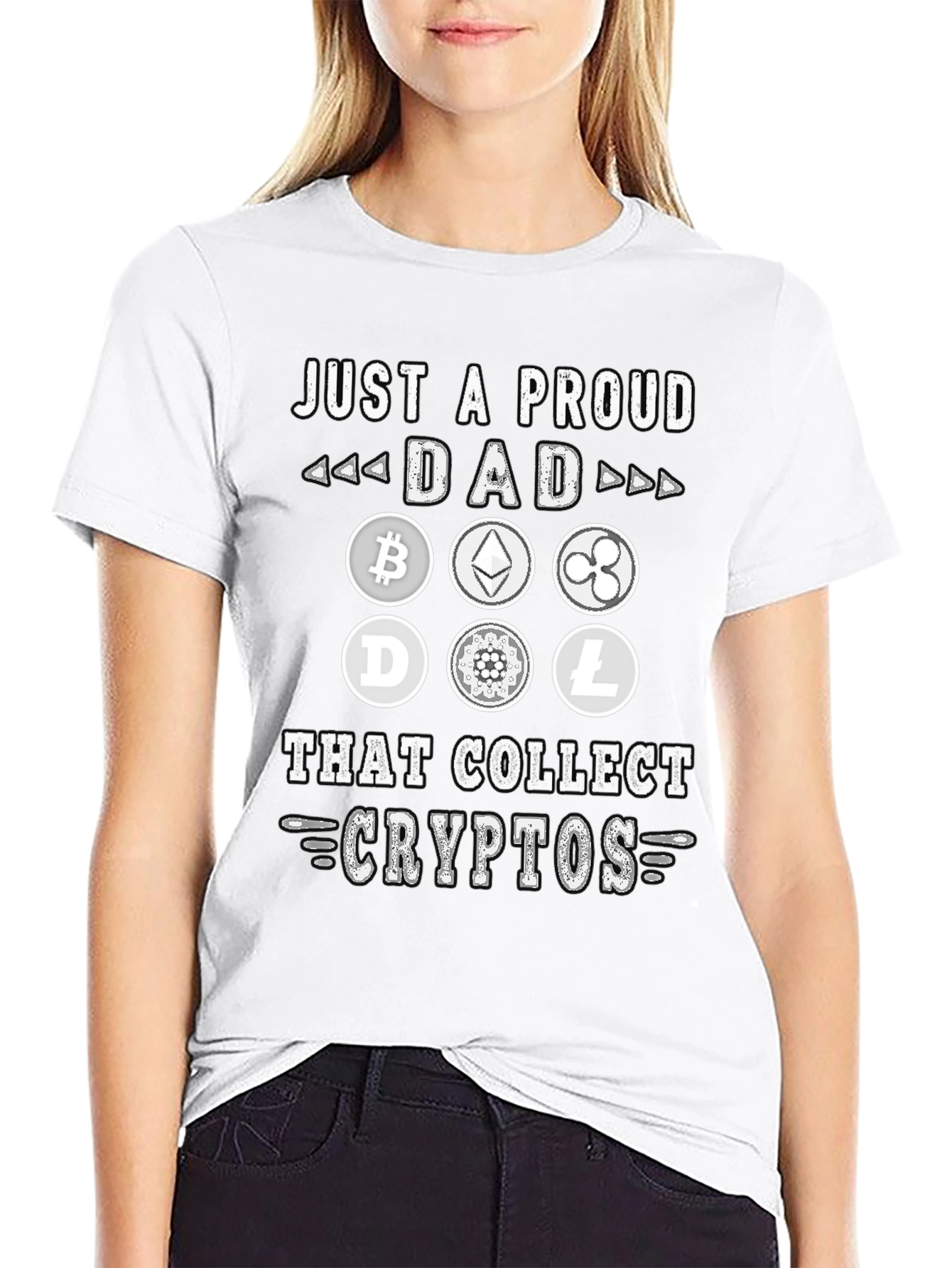 Proud Dad Crypto Collector Graphic T-Shirt