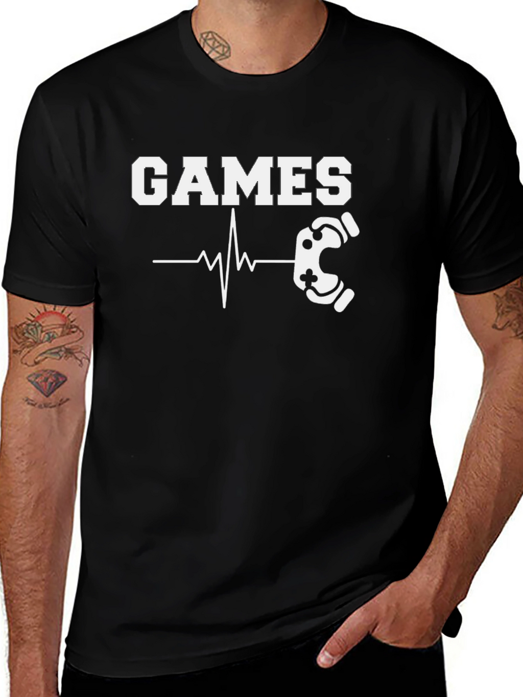 Games Heartbeat T-Shirt - Gamer Style