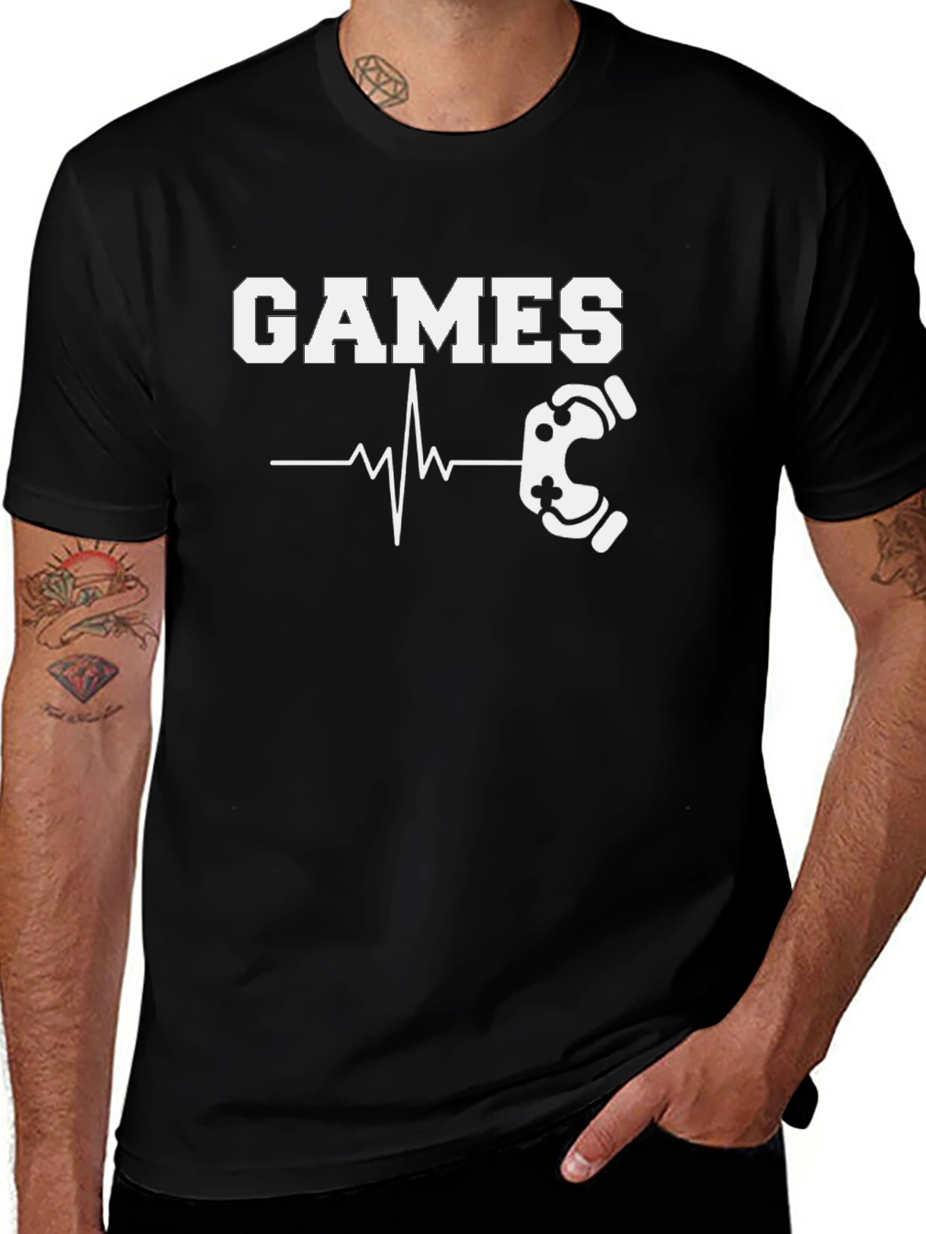 Games Heartbeat T-Shirt - Gamer Style