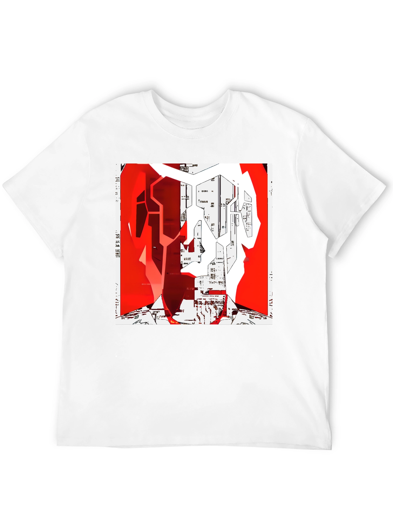 Abstract Graphic Print Crew Neck T-Shirt