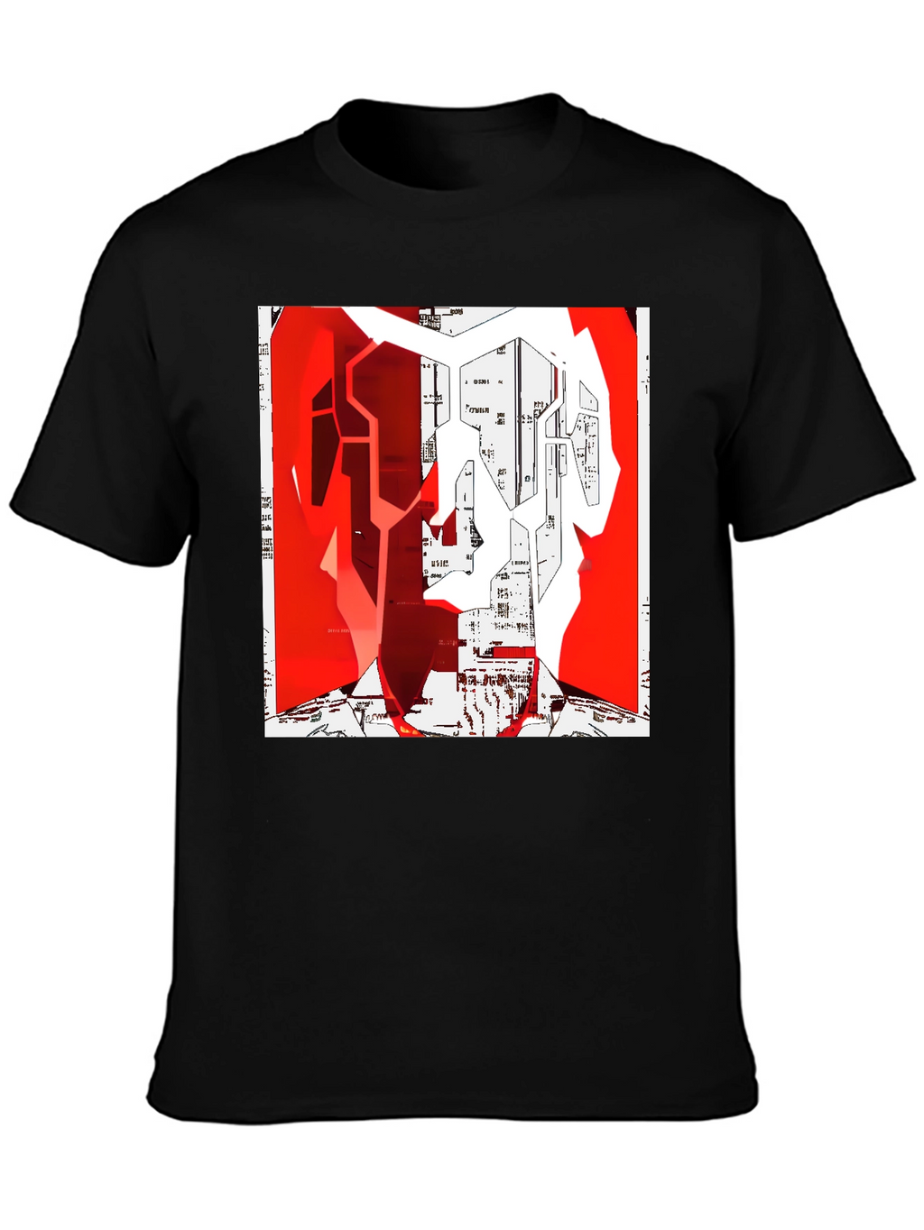 Abstract Graphic Print Crew Neck T-Shirt