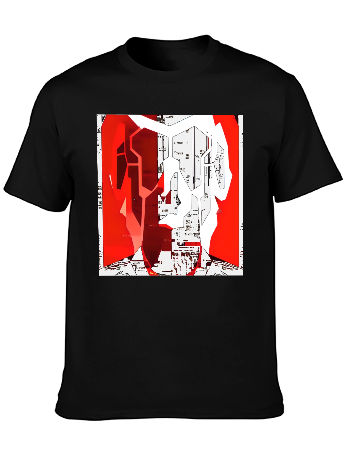 Abstract Graphic Print Crew Neck T-Shirt