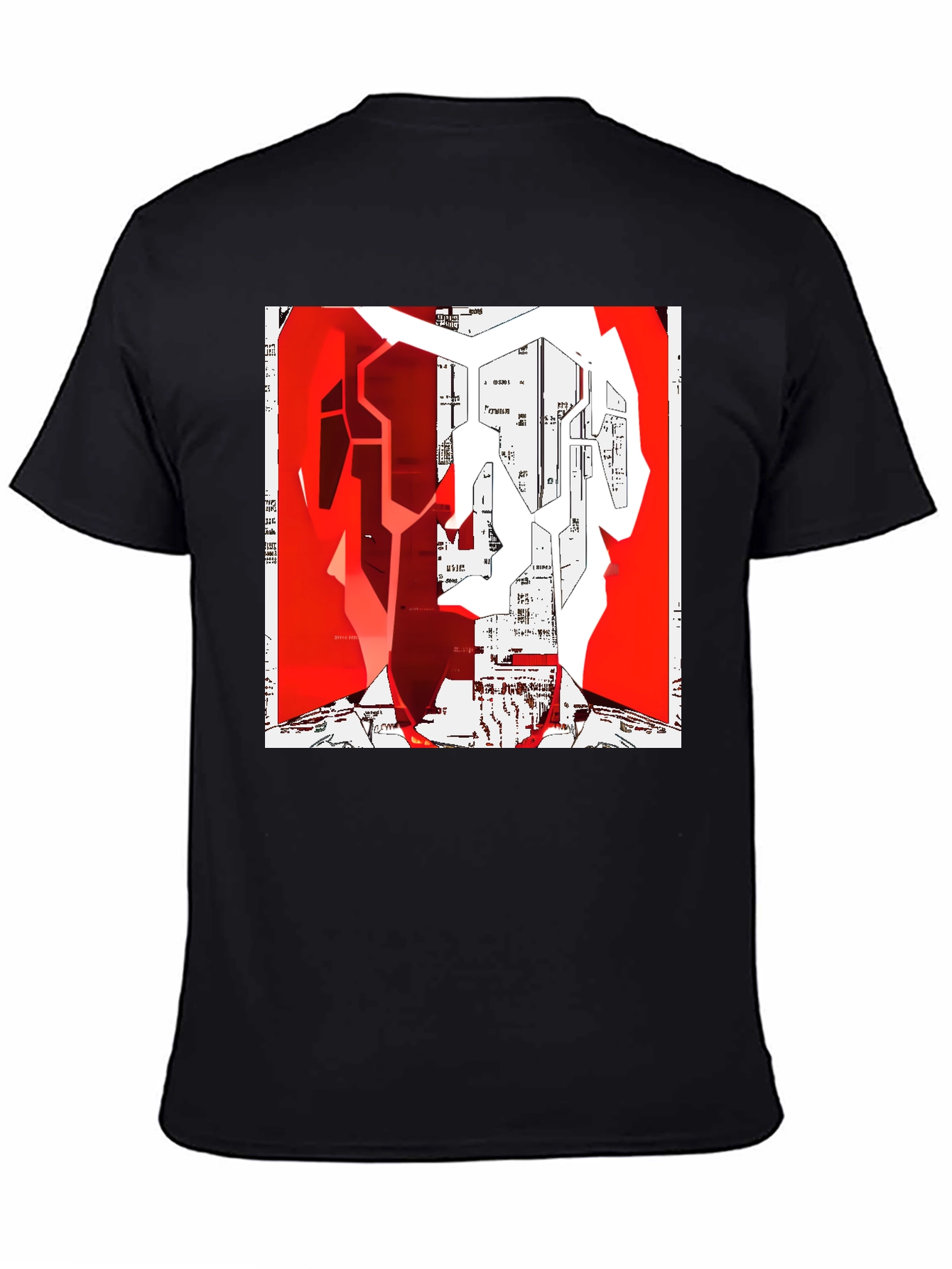 Abstract Graphic Print Crew Neck T-Shirt