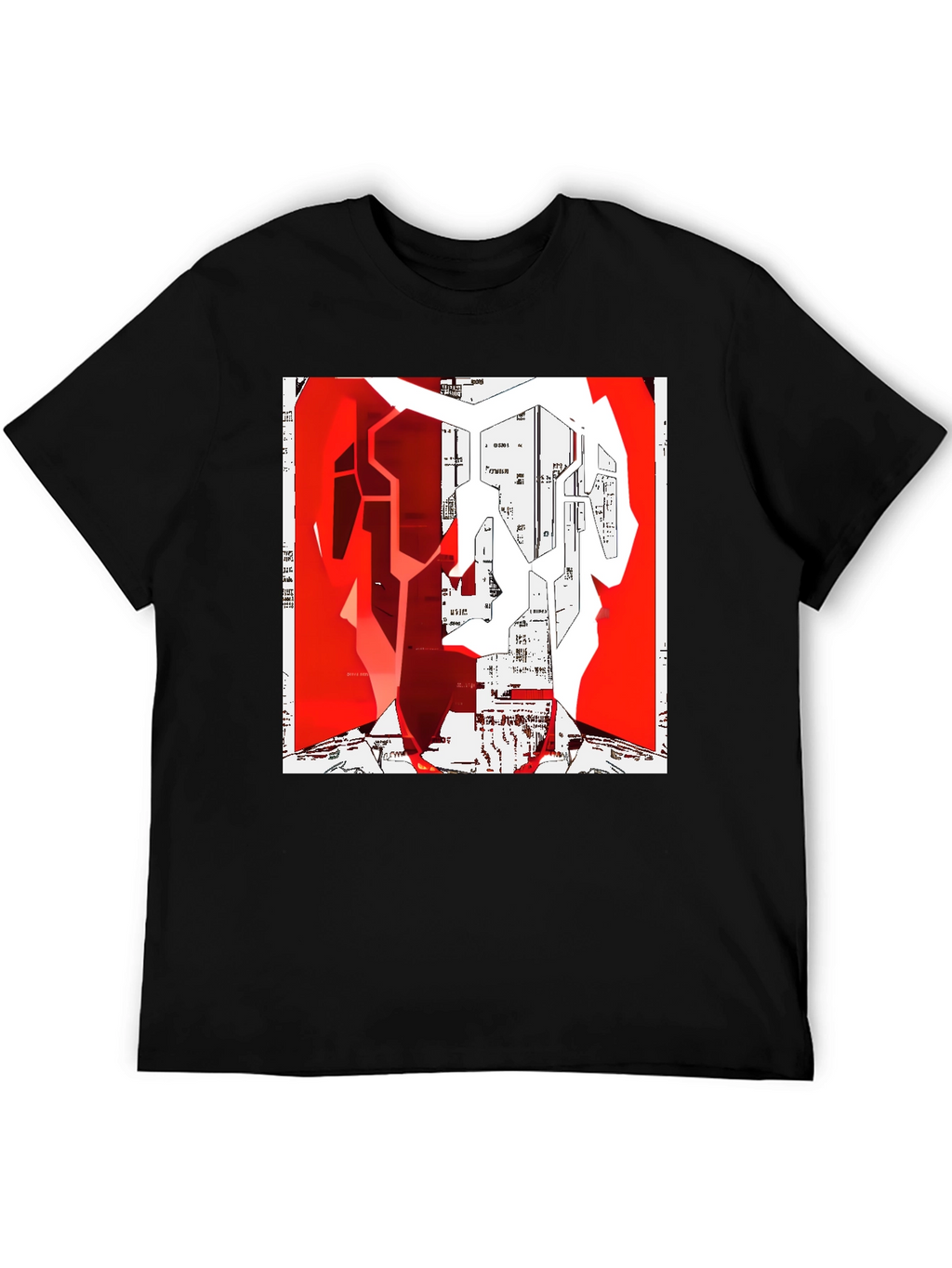 Abstract Graphic Print Crew Neck T-Shirt