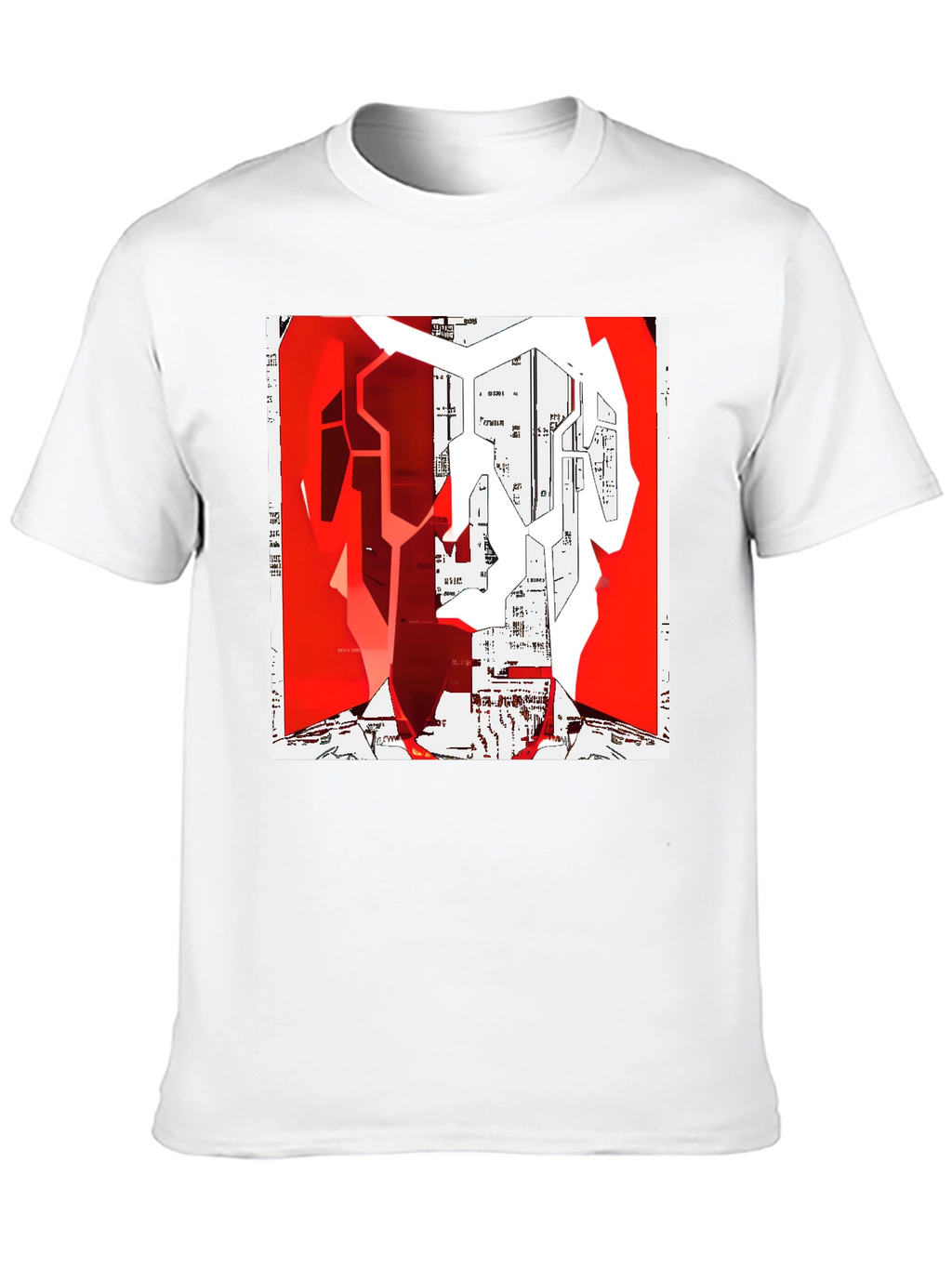 Abstract Graphic Print Crew Neck T-Shirt