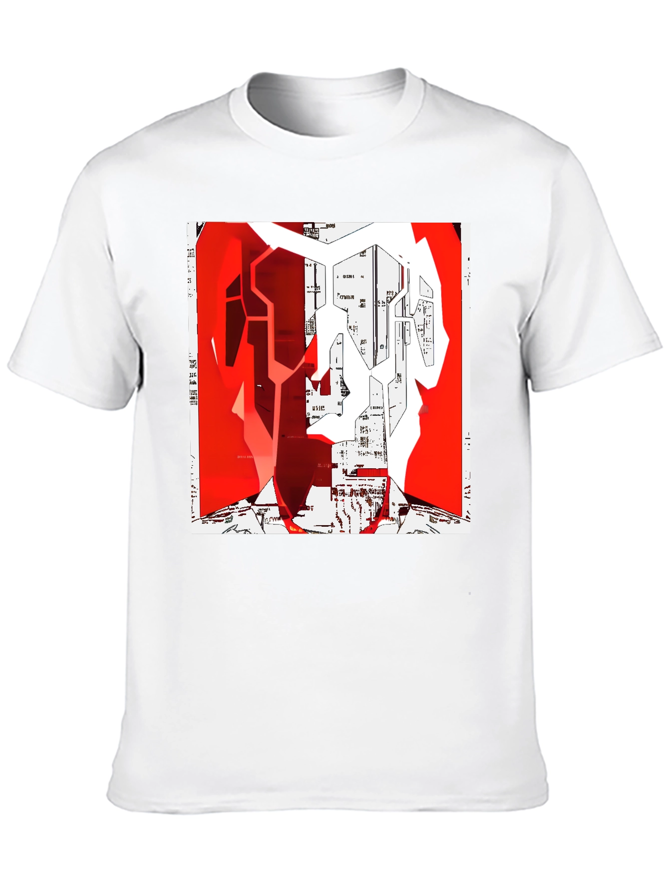 Abstract Graphic Print Crew Neck T-Shirt