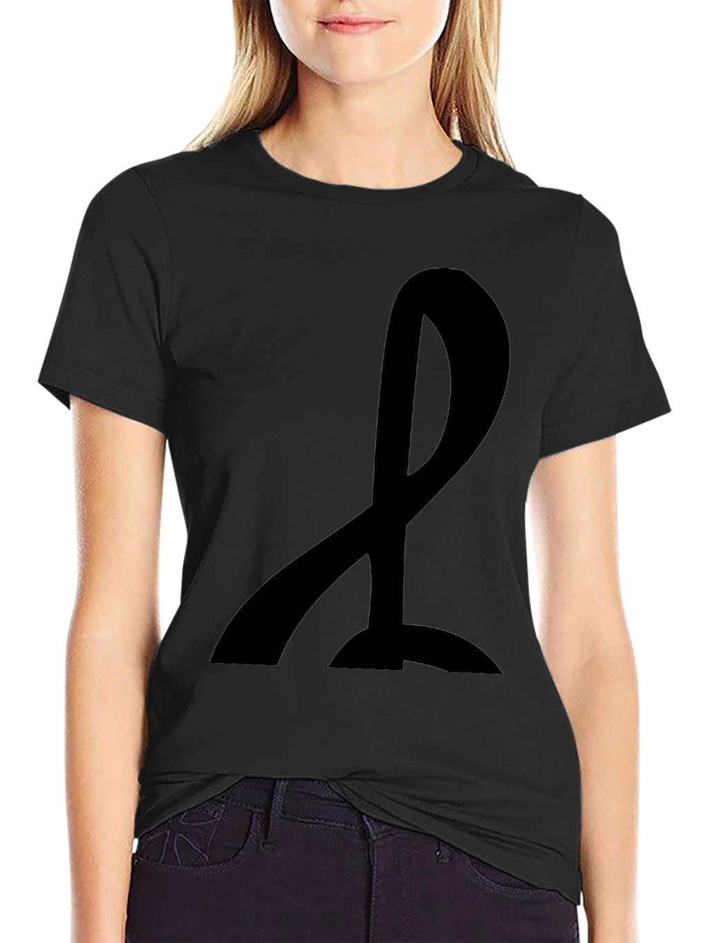 Mens Black T-Shirt with Abstract Design