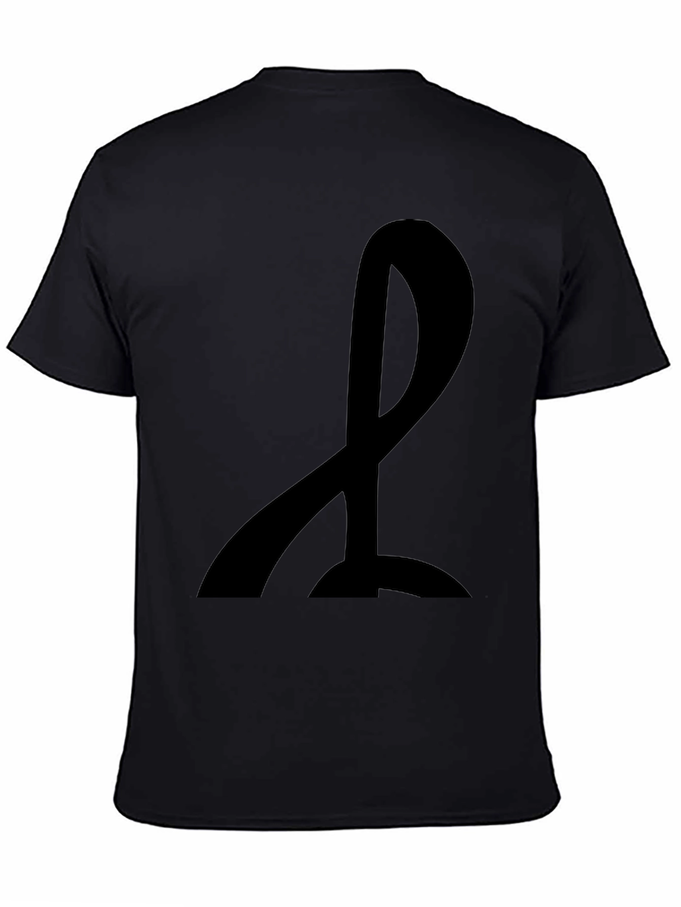 Mens Black T-Shirt with Abstract Design