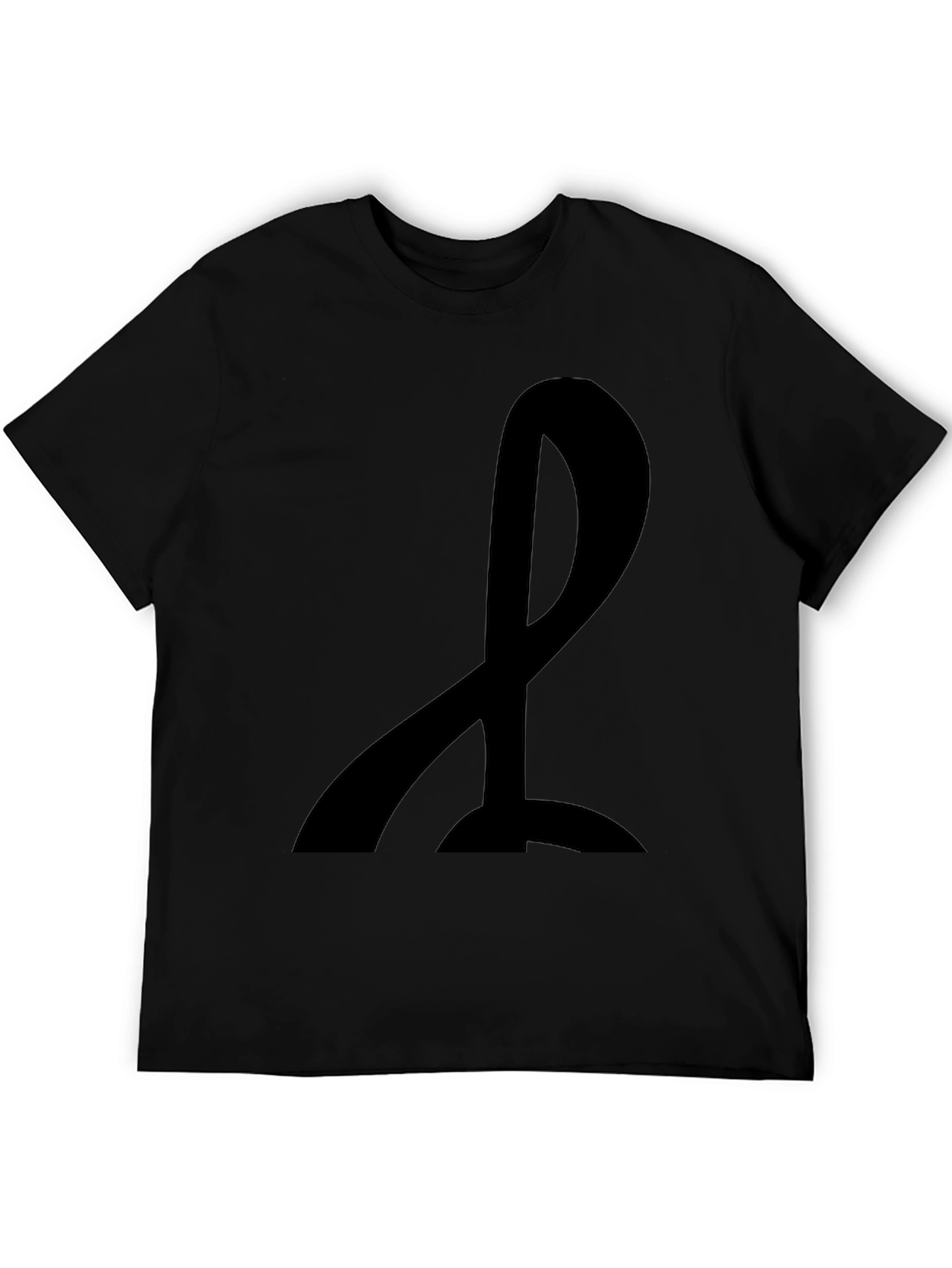 Mens Black T-Shirt with Abstract Design