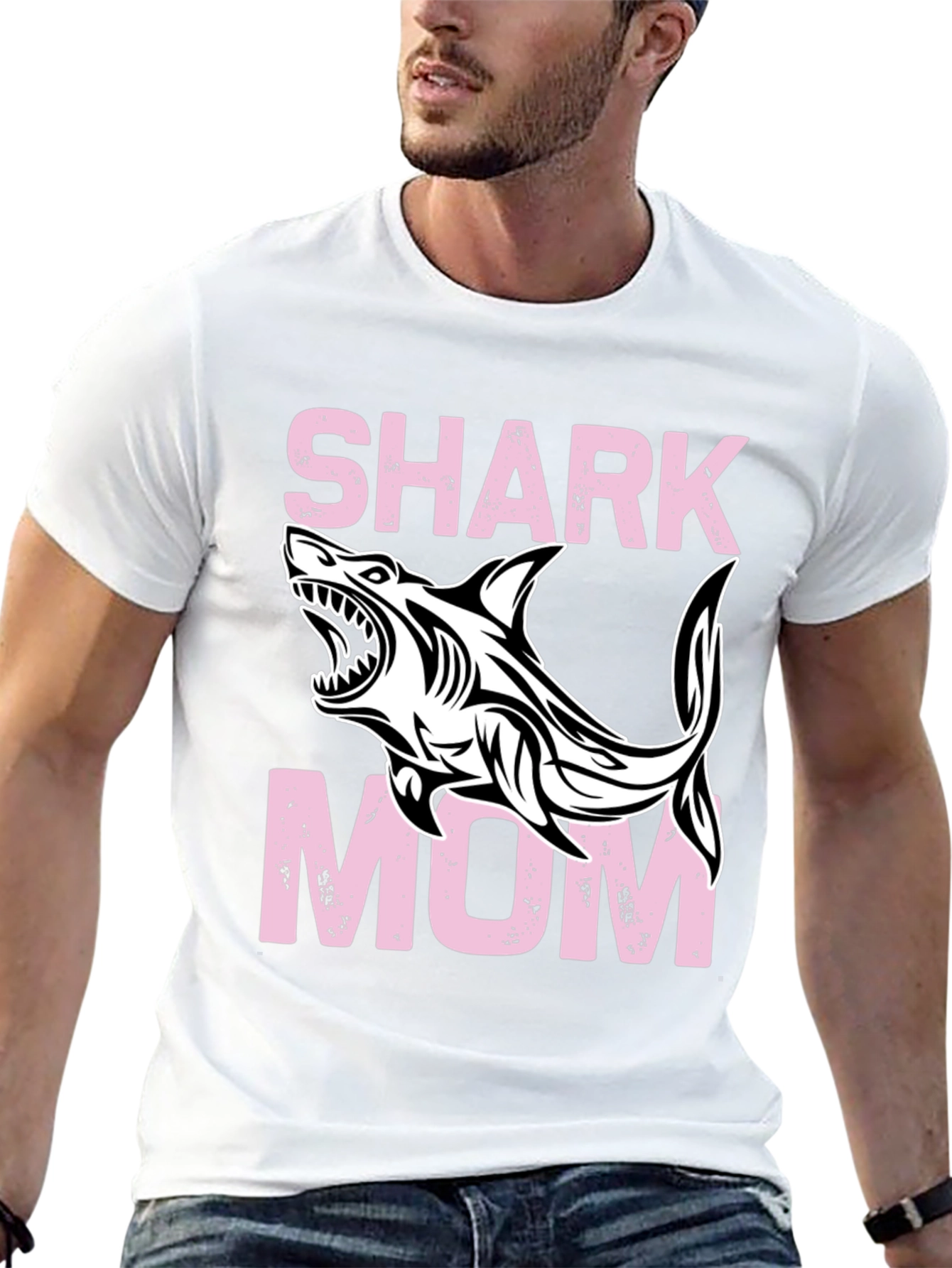 Shark Mom Graphic Tee - Trendy Mothers Day Gift