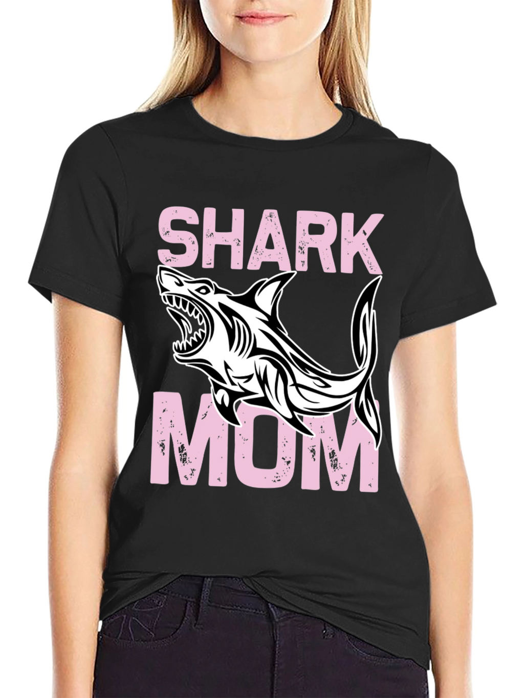 Shark Mom Graphic Tee - Trendy Mothers Day Gift