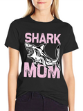 Shark Mom Graphic Tee - Trendy Mothers Day Gift