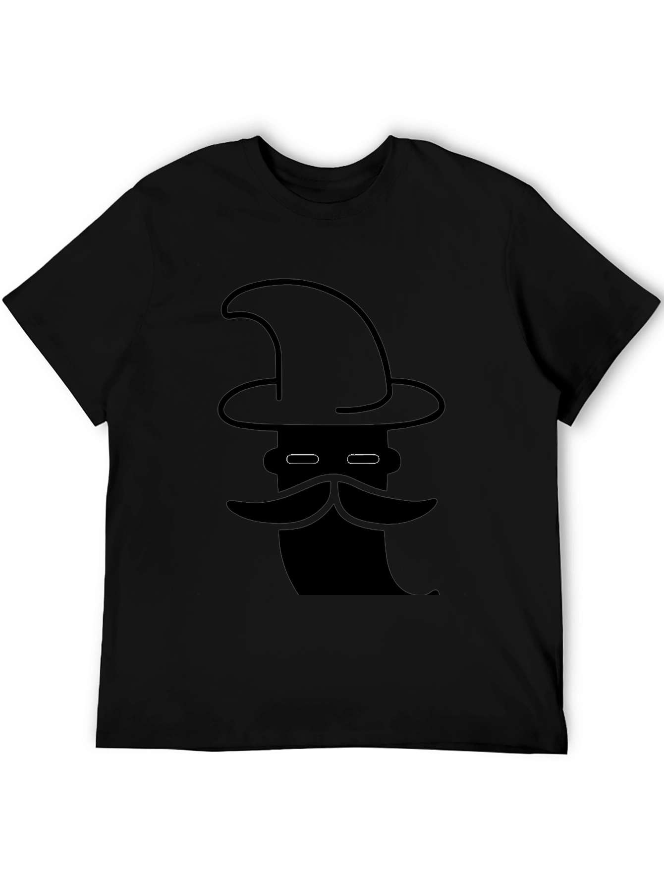 Mystic Wizard Graphic Tee - Black Cotton T-Shirt