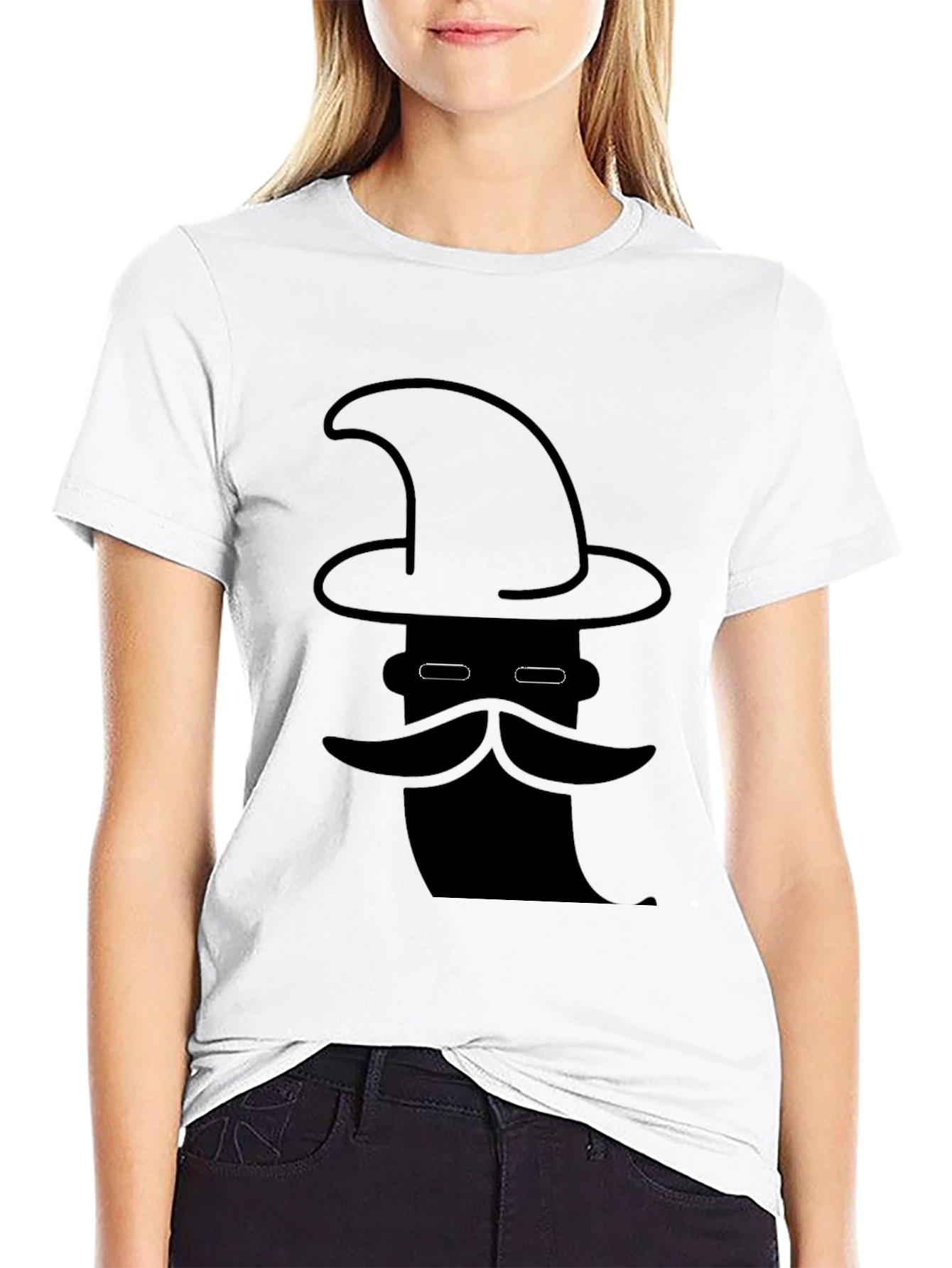 Mystic Wizard Graphic Tee - Black Cotton T-Shirt